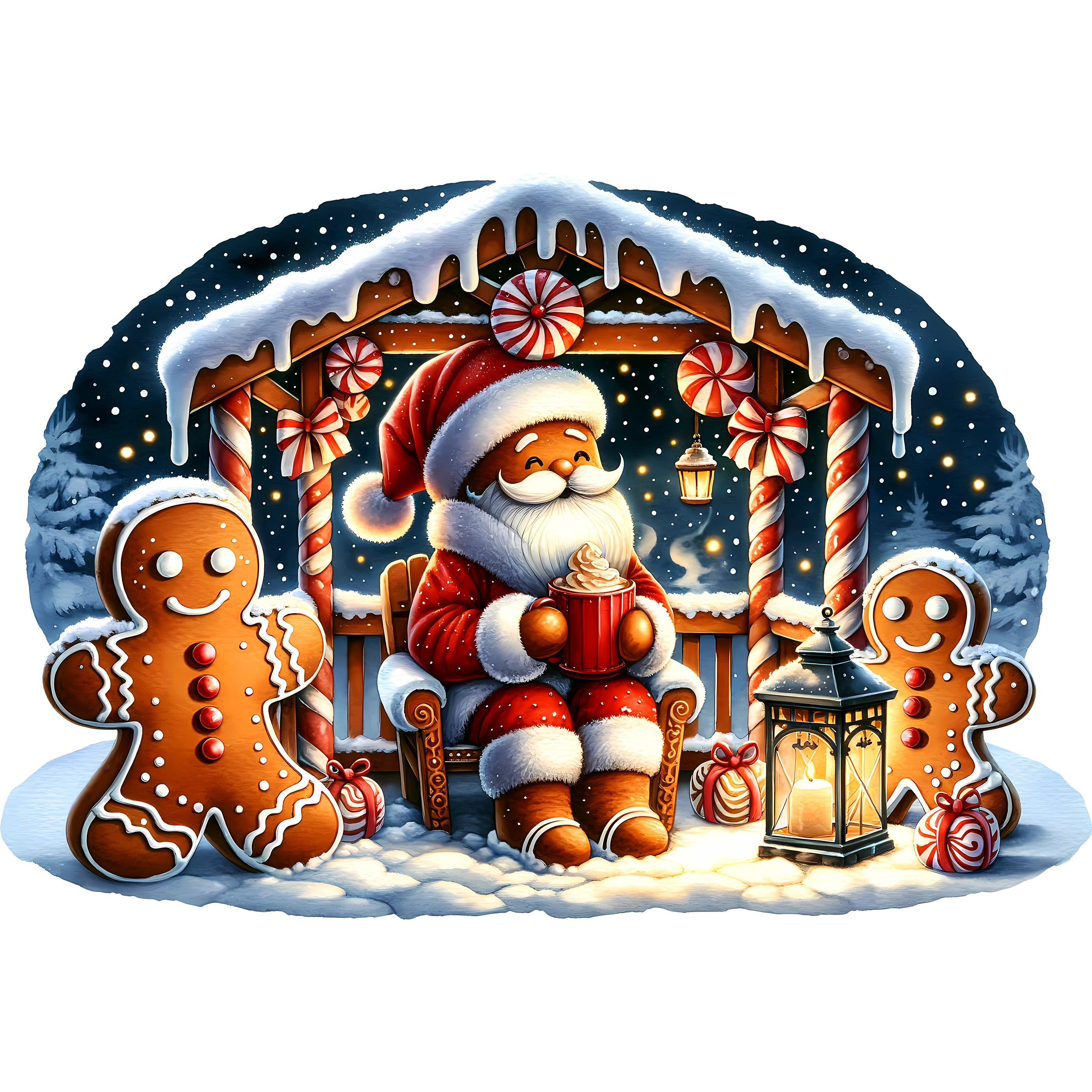 Bügelbild Lebkuchen Weihnachtsmann Winterknusper