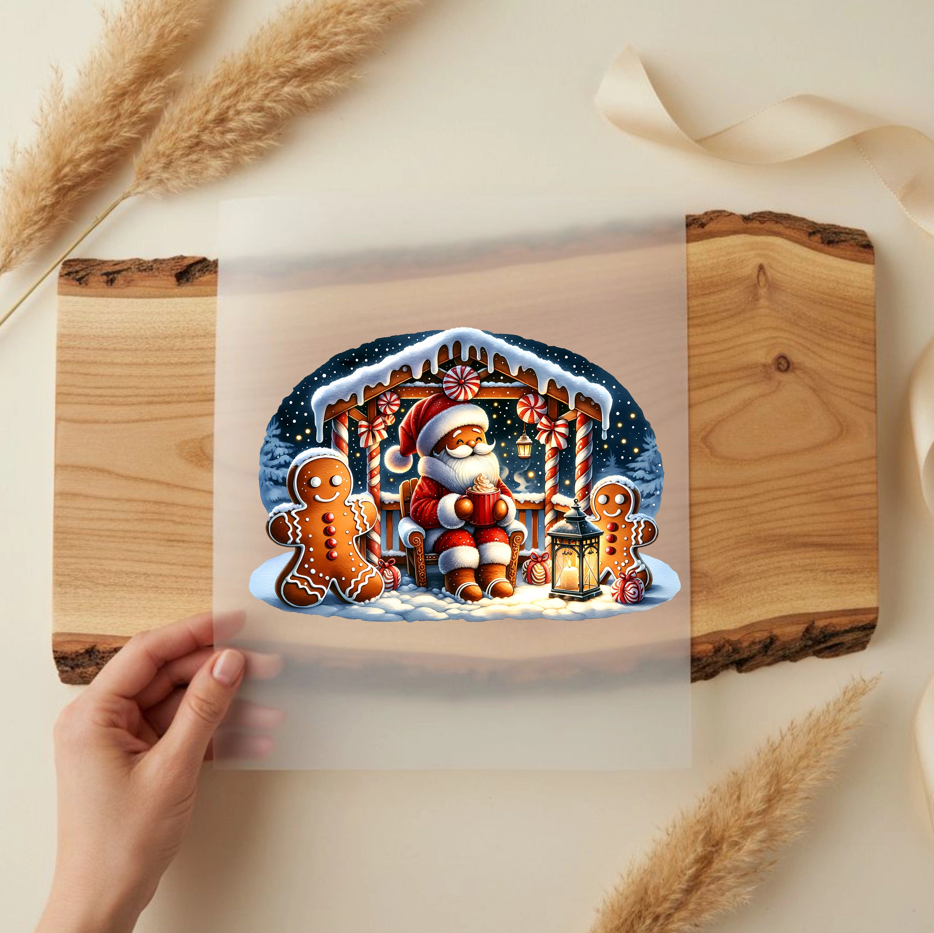 Bügelbild Lebkuchen Weihnachtsmann Winterknusper