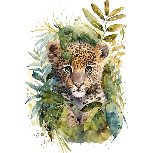 buegelbild-leopard-gruen