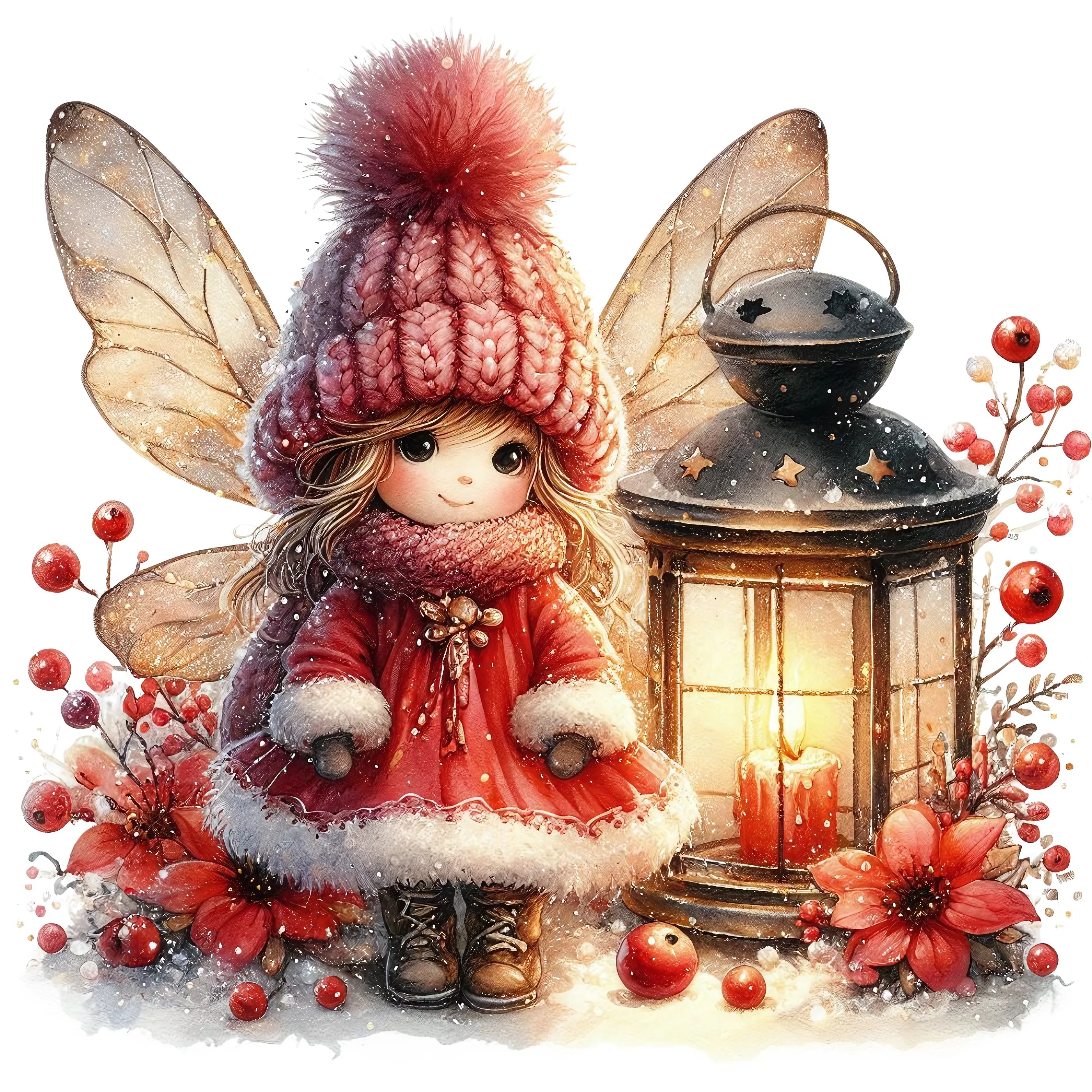 Bügelbild Lichtfee im Winterzauber