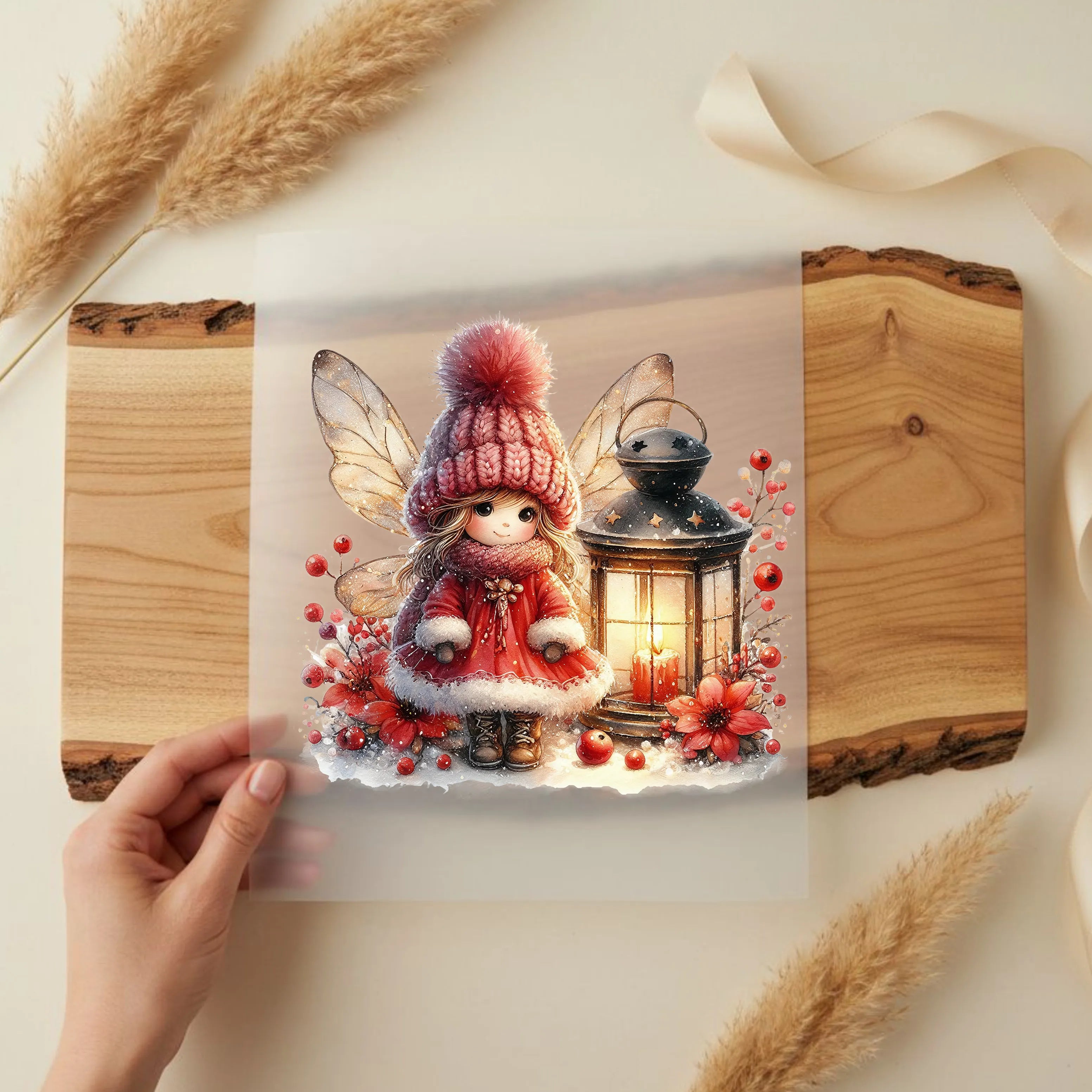 Bügelbild Lichtfee im Winterzauber