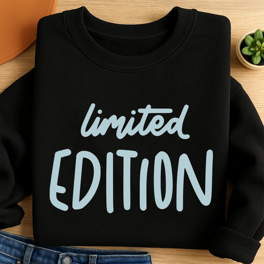 Bügelbild Limited Edition Blau