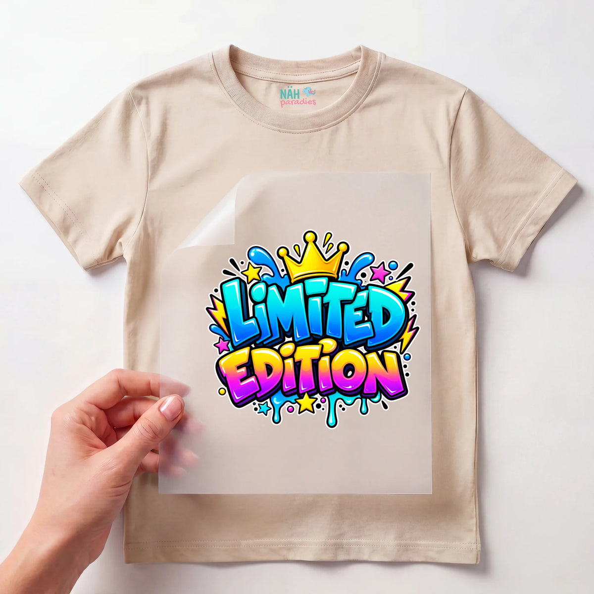 Bügelbild Limited Edition Graffiti Krone