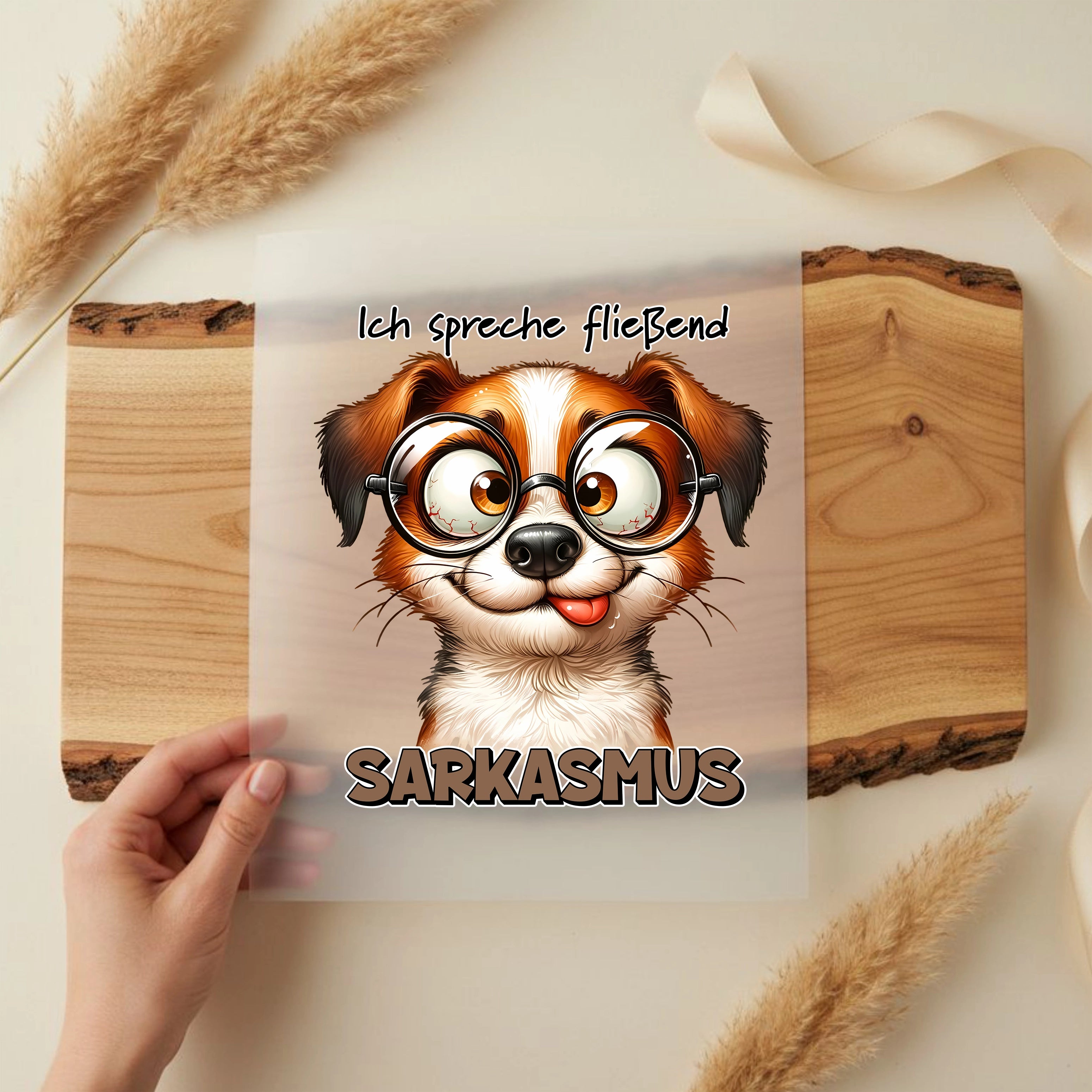 Bügelbild Lustiger Hund "SARKASMUS"