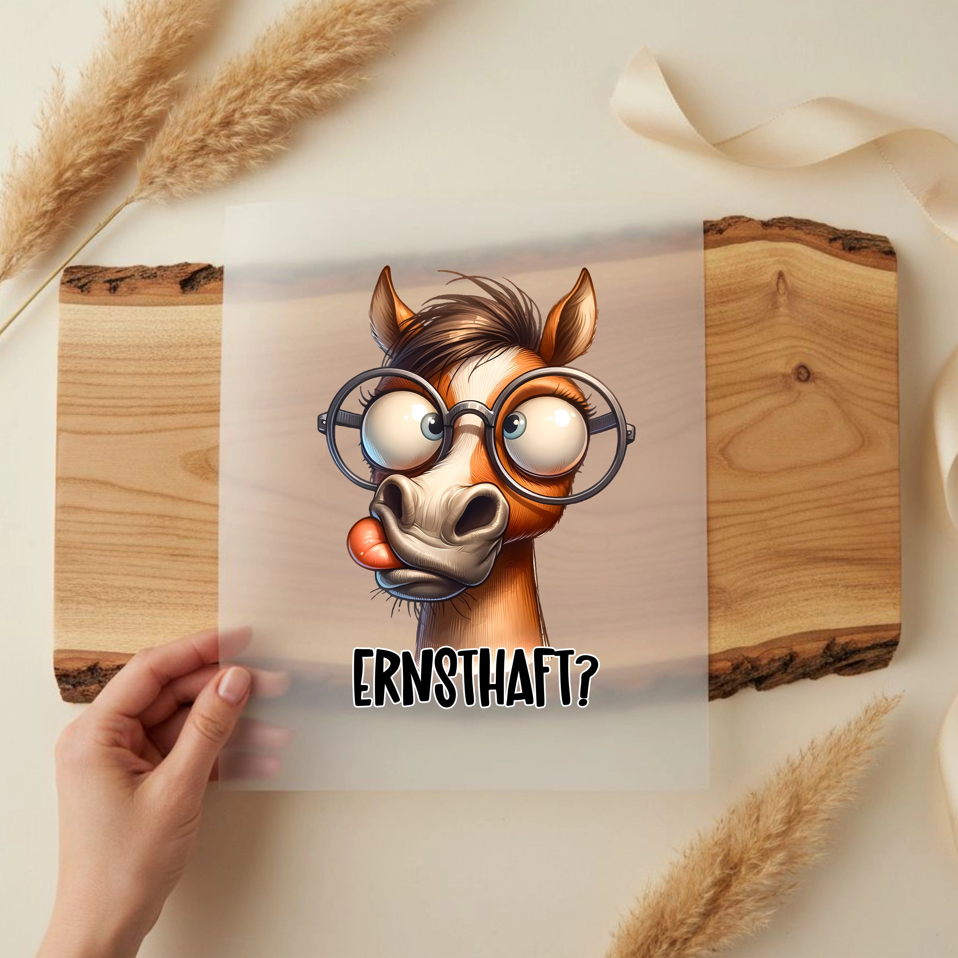 Bügelbild Lustiges Pferd "ERNSTHAFT?"