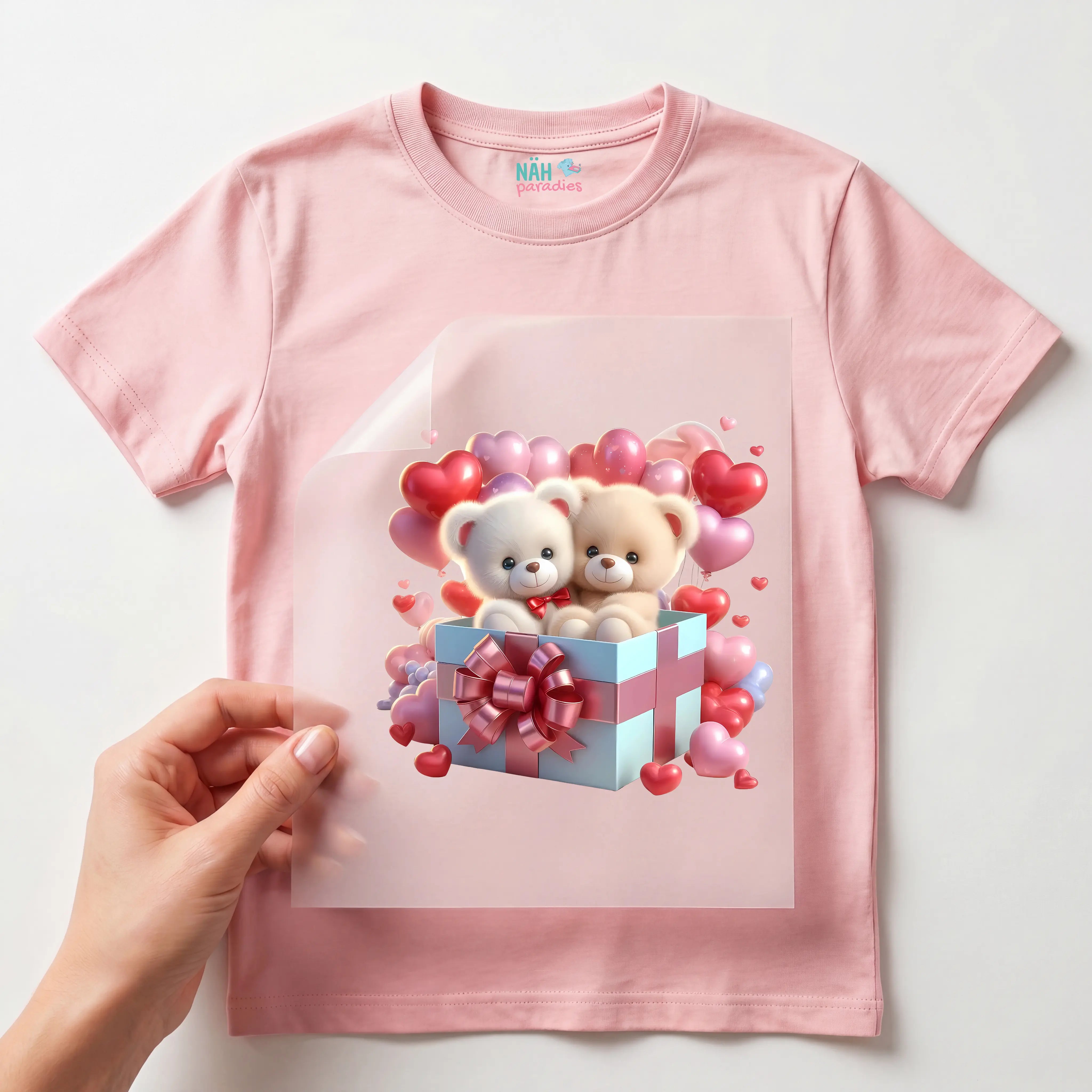 Bügelbild Bärchen Geschenkboxliebe