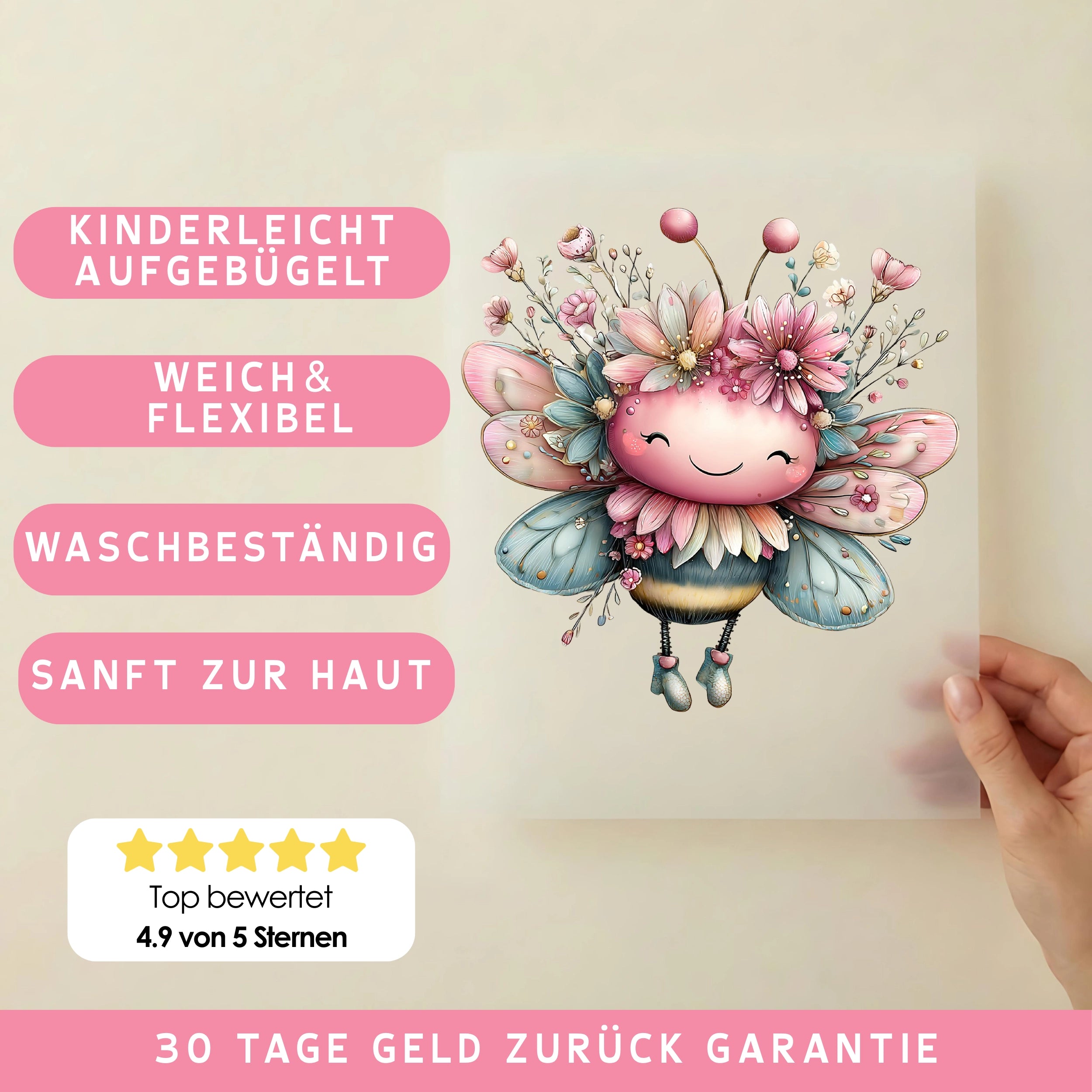 Bügelbild Biene Feenglanz Nika