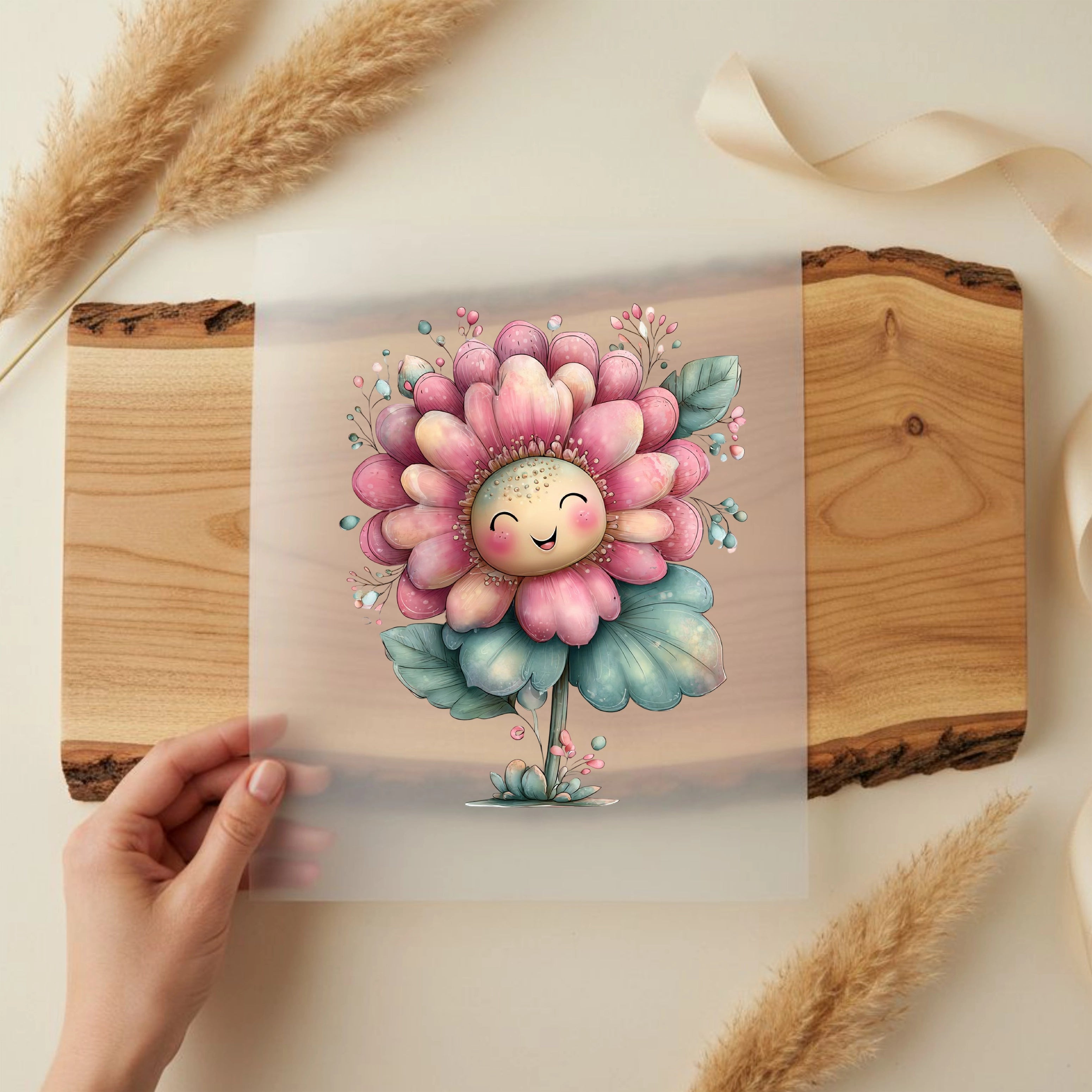 Bügelbild Blume GuteLaune Lina