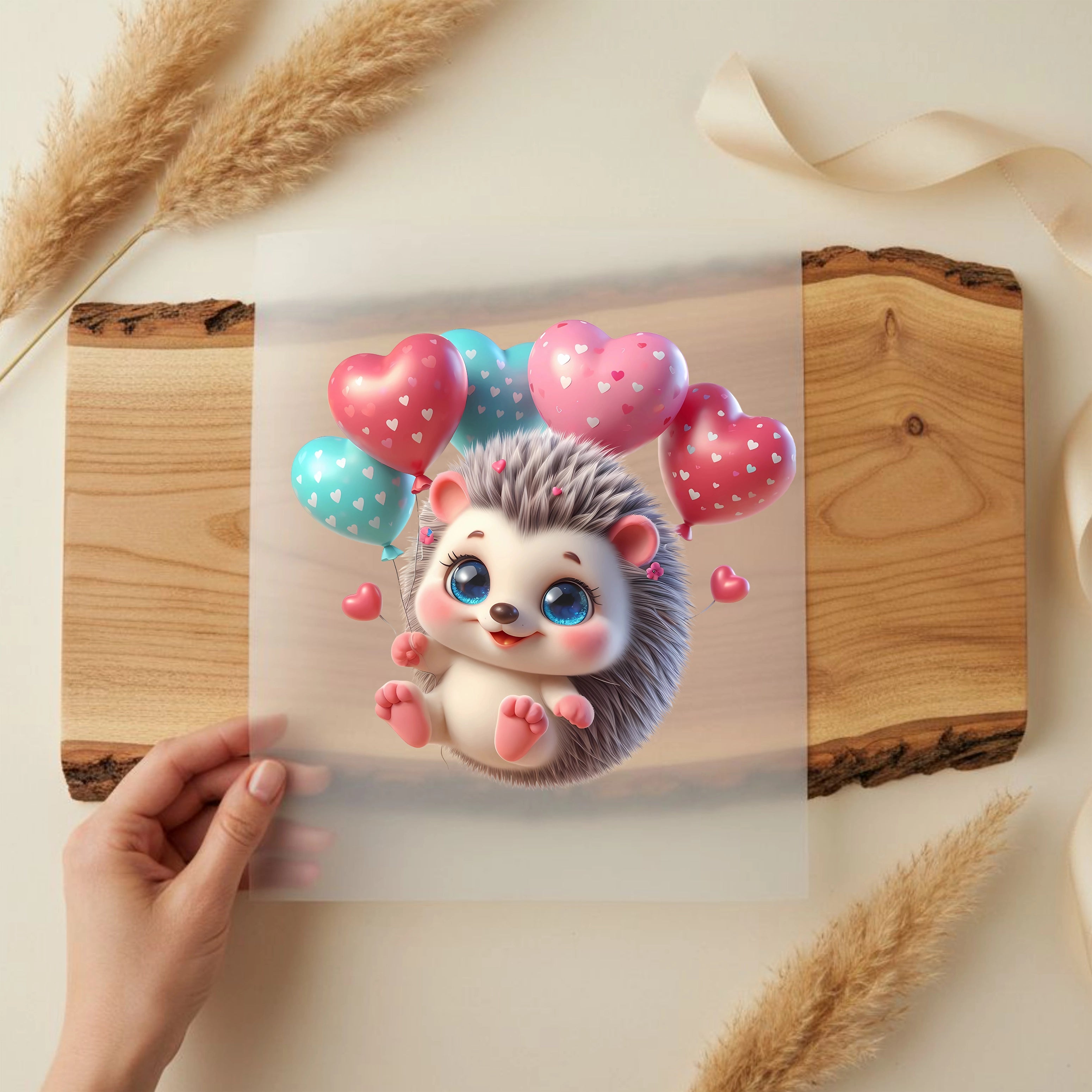 Bügelbild Igel Ballonliebe Oskar