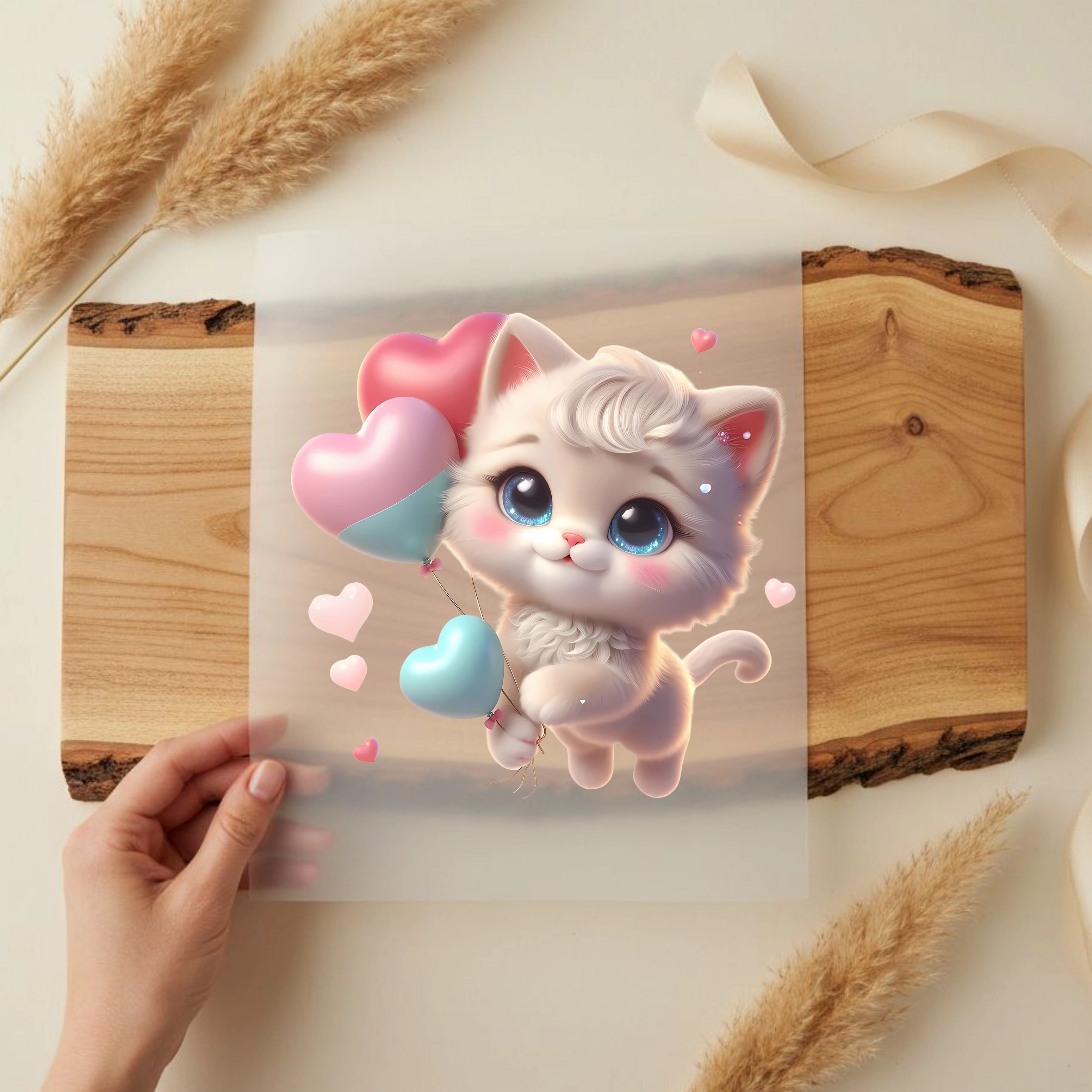 Bügelbild Katze Ballonliebe Smilla