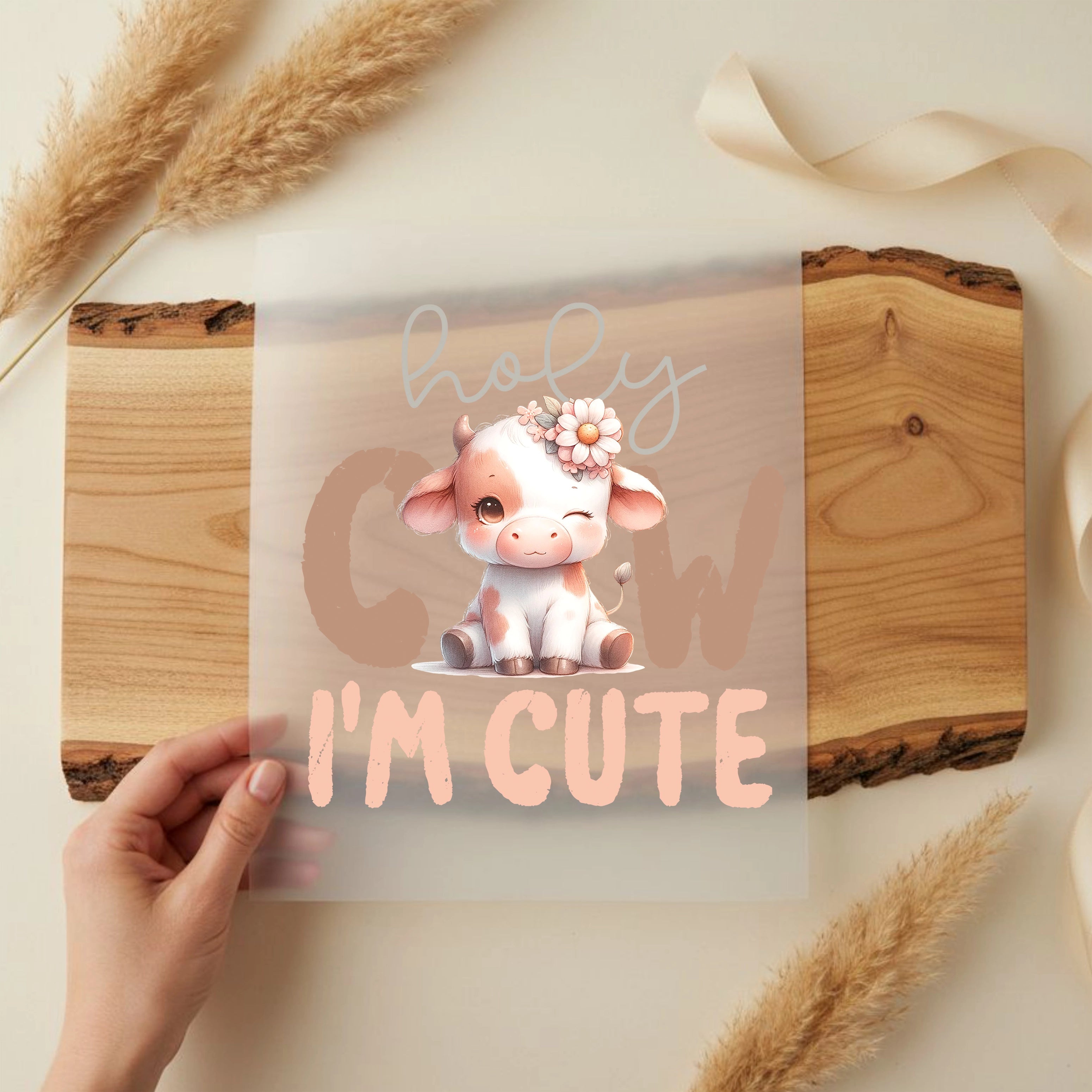 Bügelbild Kuh Holy Cow