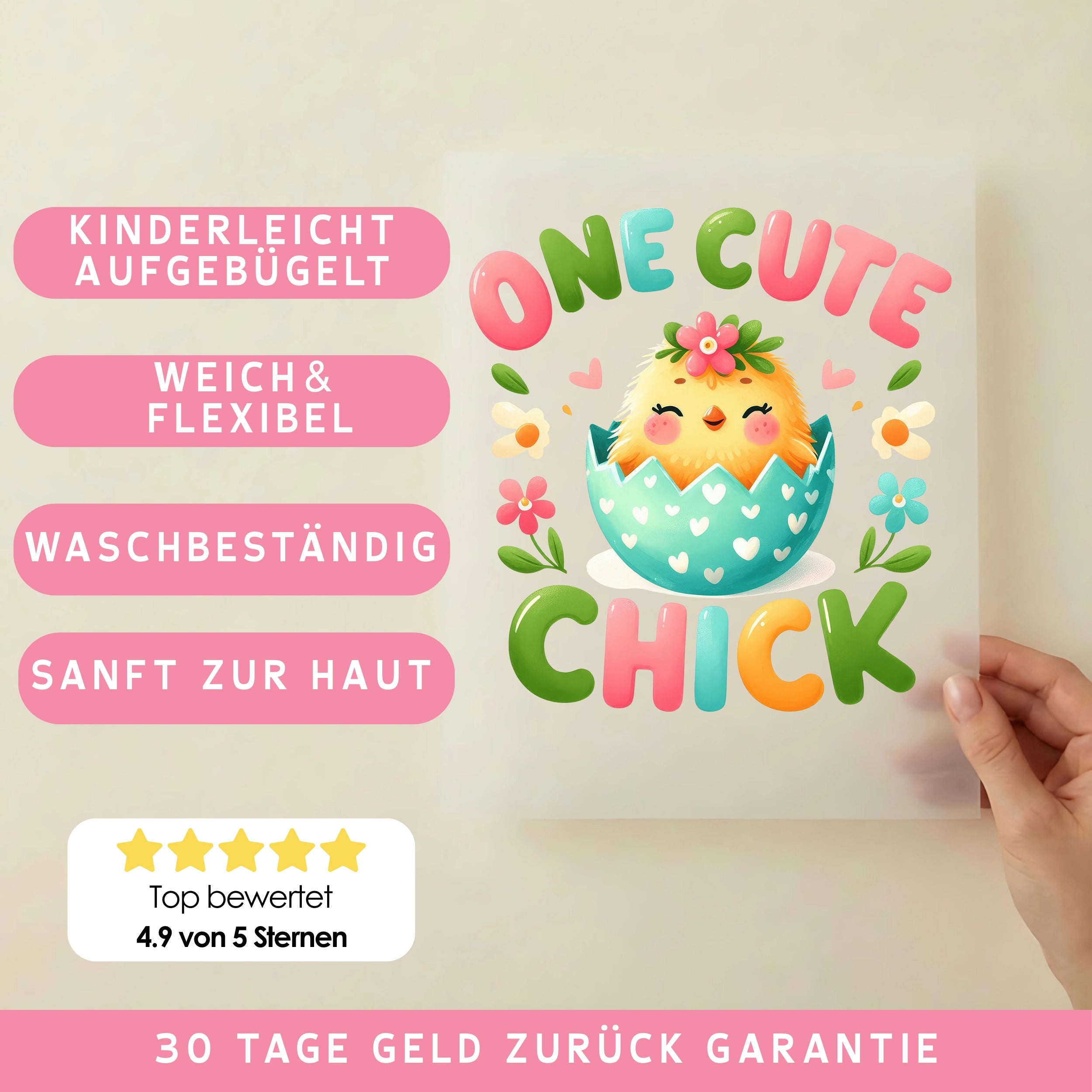 Bügelbild Küken One Cute Chick