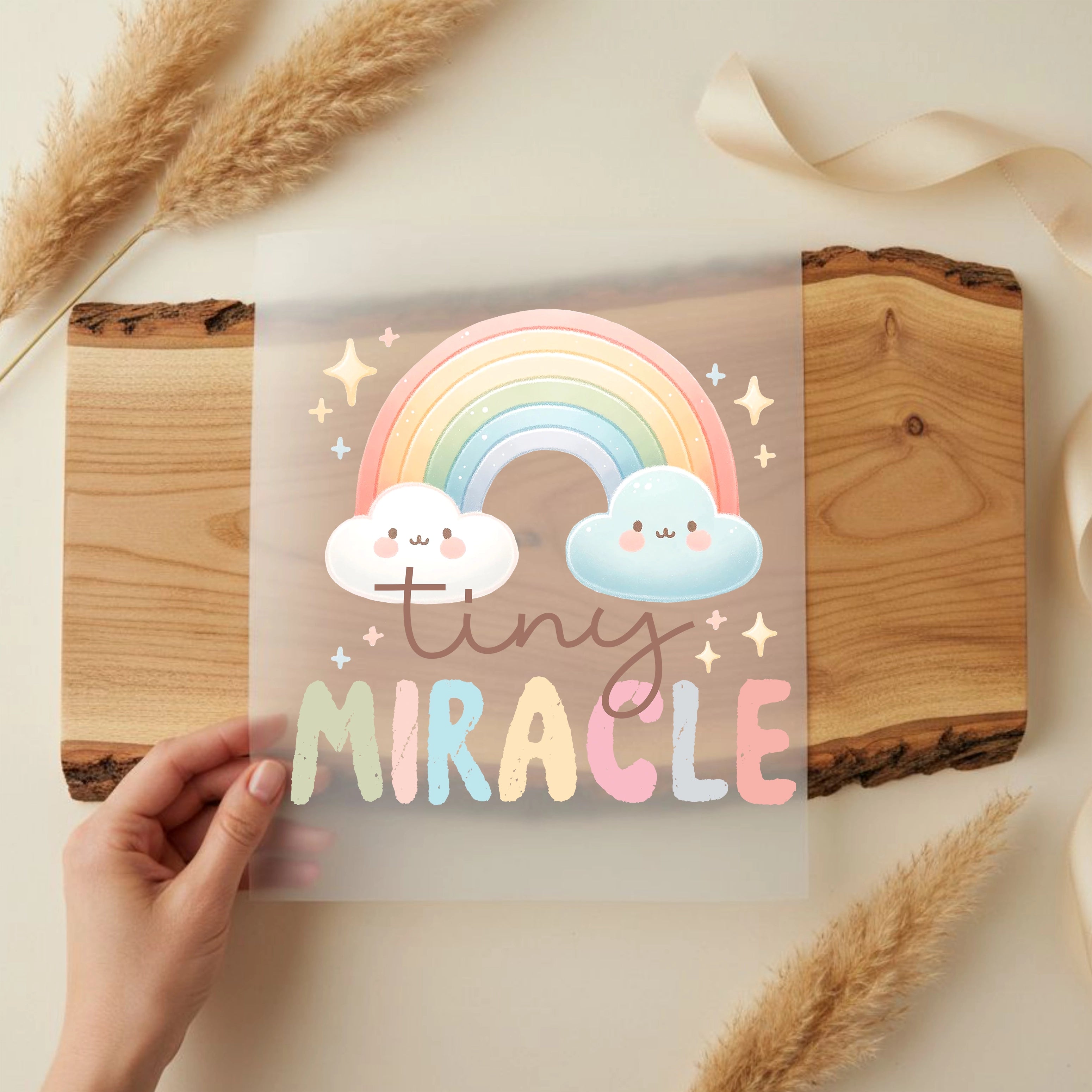 Bügelbild Regenbogen Tiny Miracle