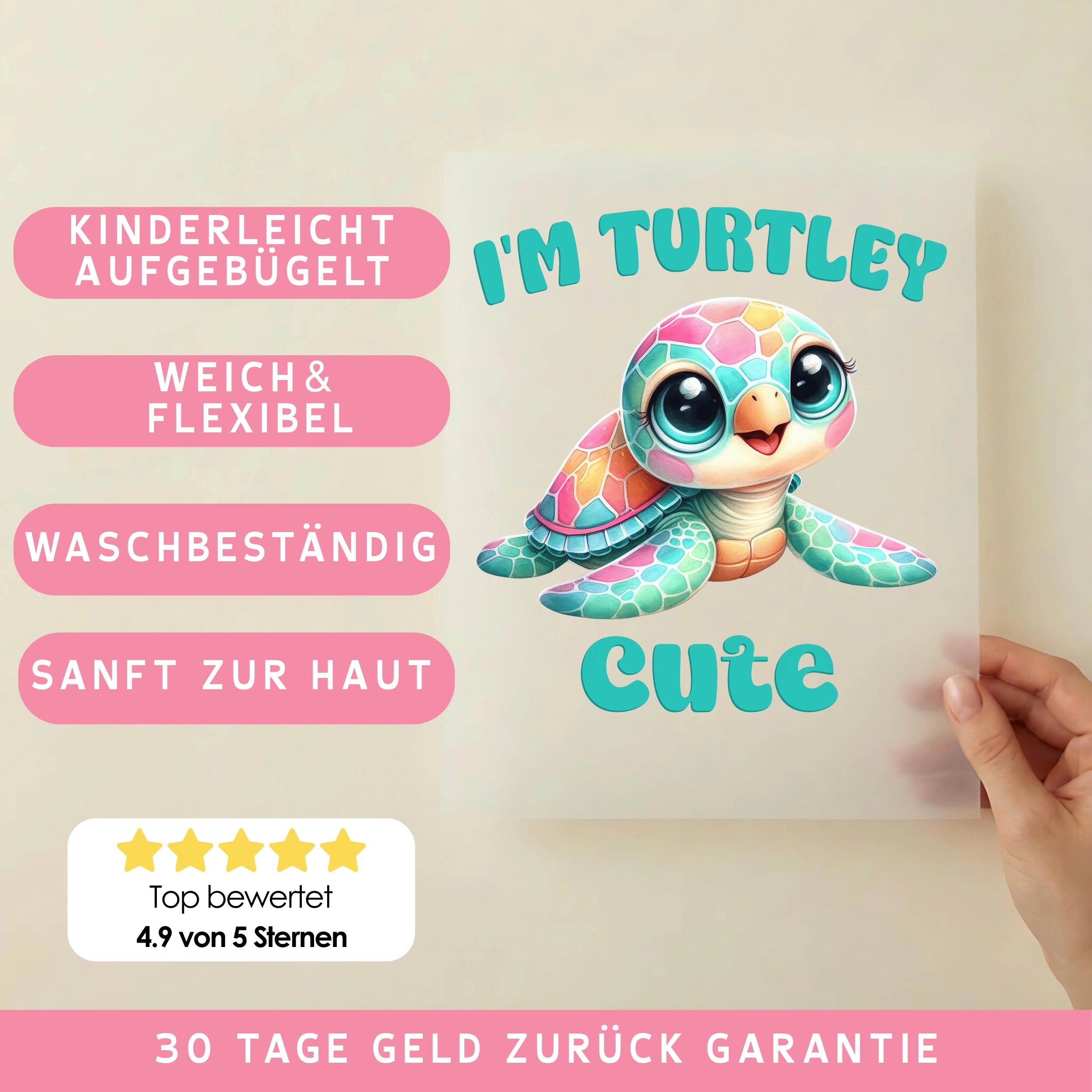 Bügelbild Schildkröte Im Turtley Cute