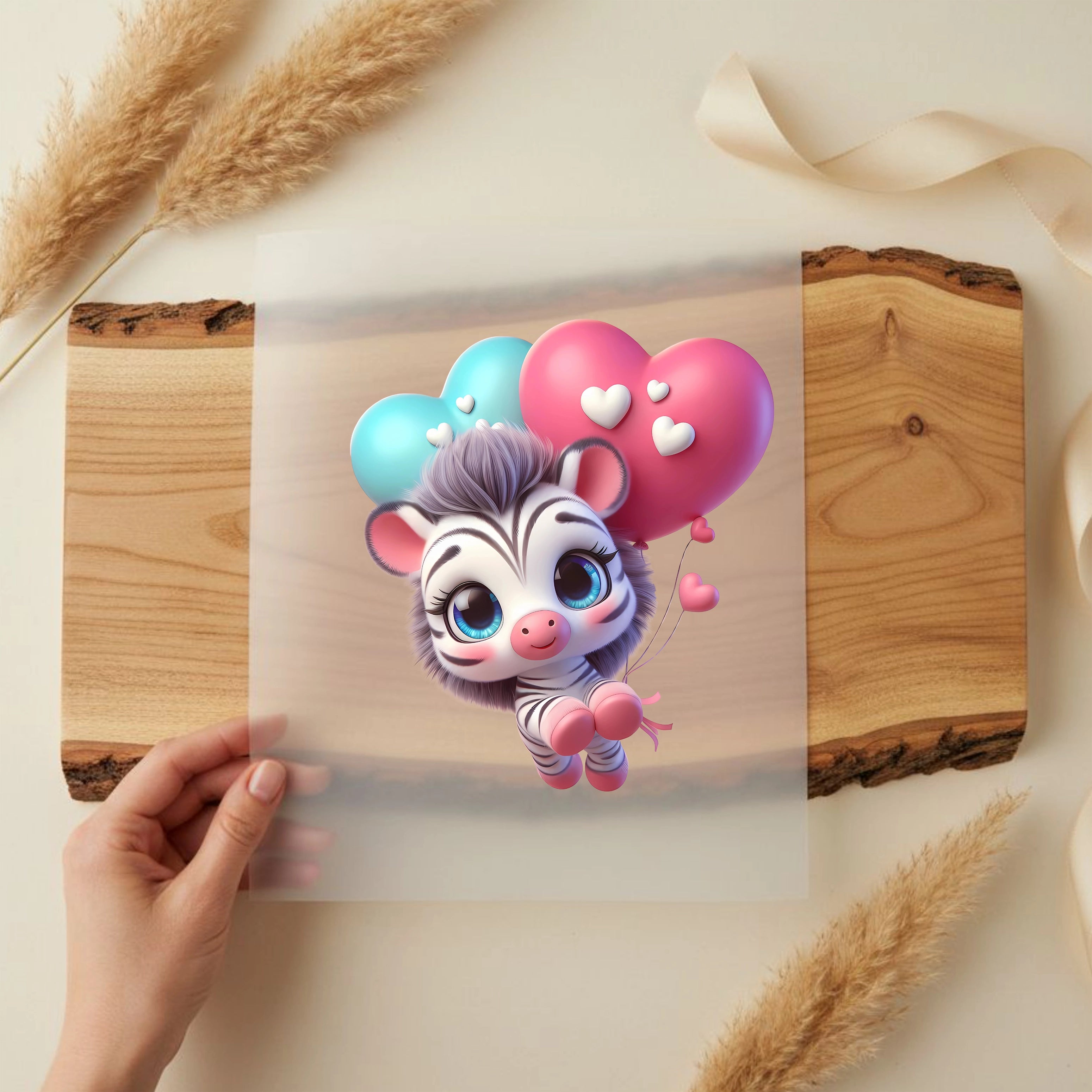 Bügelbild Zebra Ballonliebe Kira