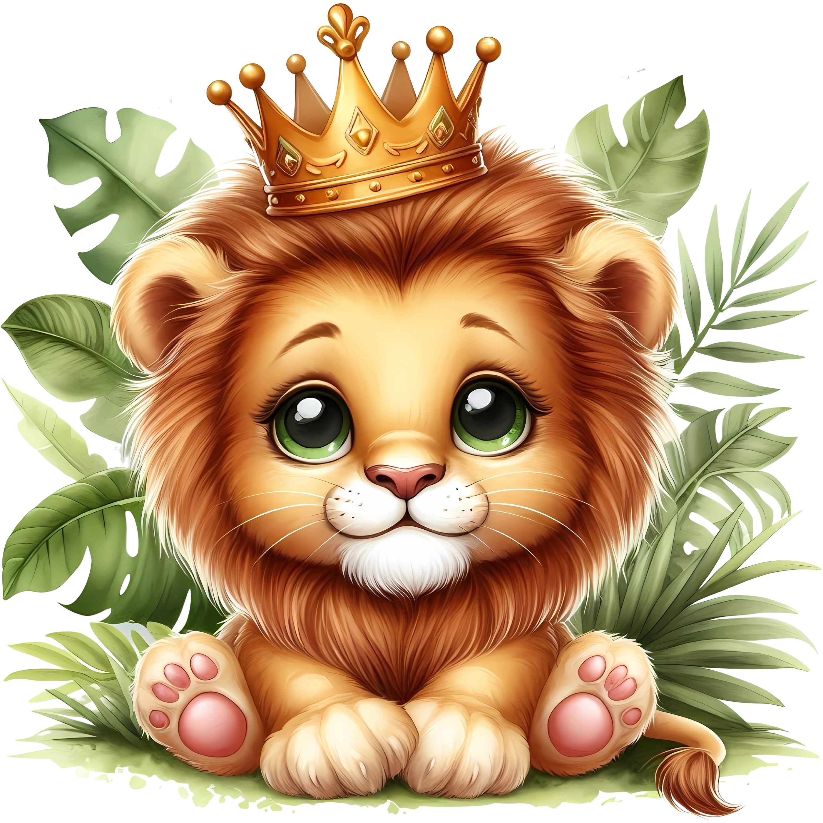 Bügelbild Löwe Königskind