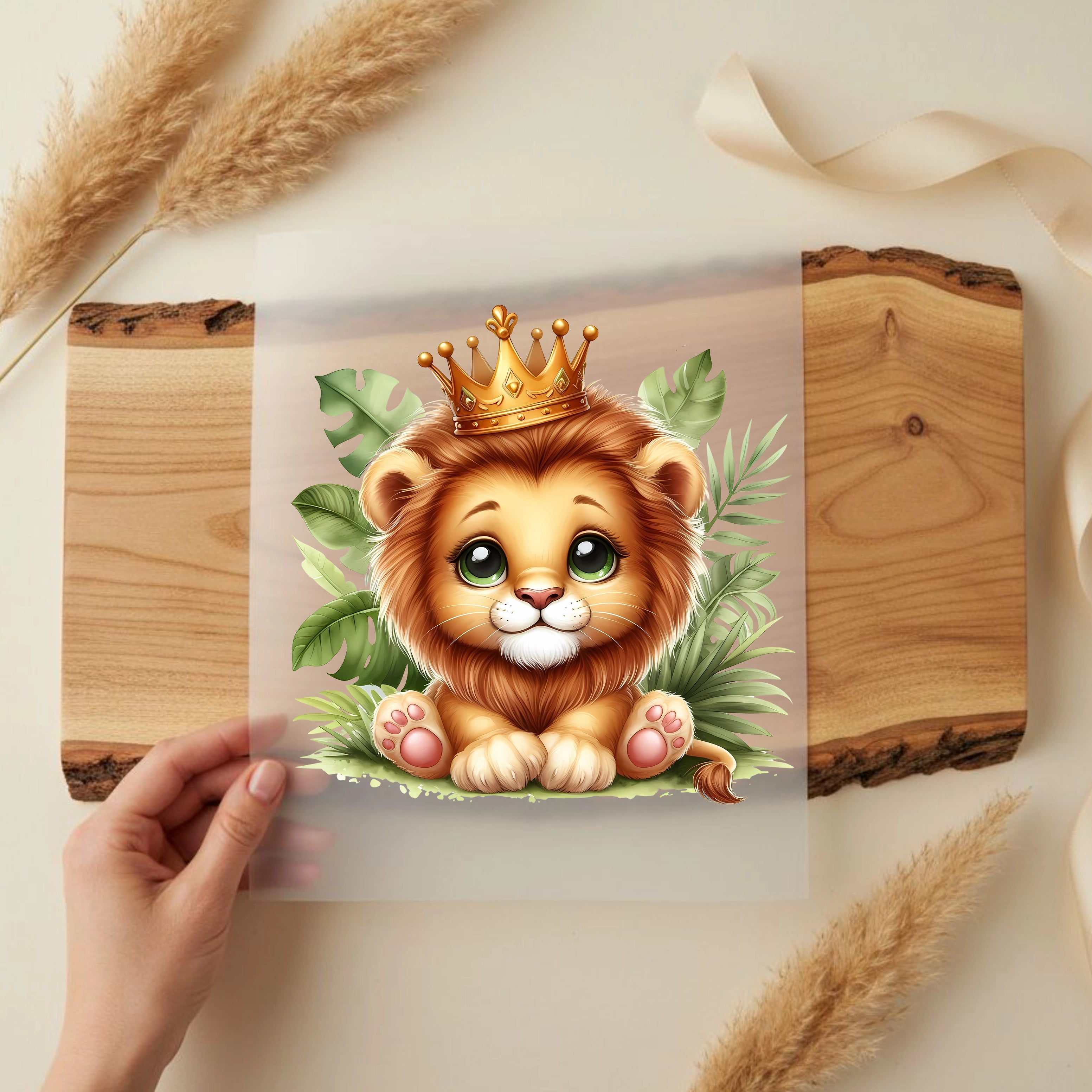 Bügelbild Löwe Königskind