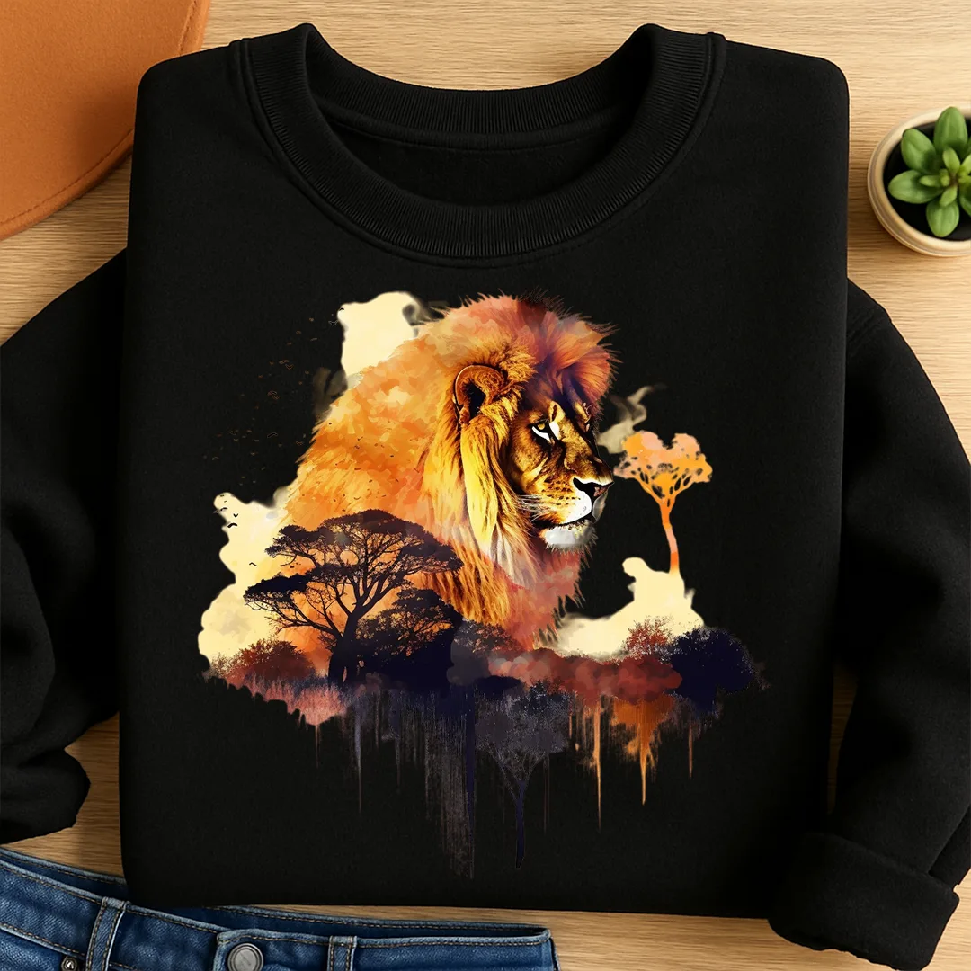 Bügelbild Löwe Safari