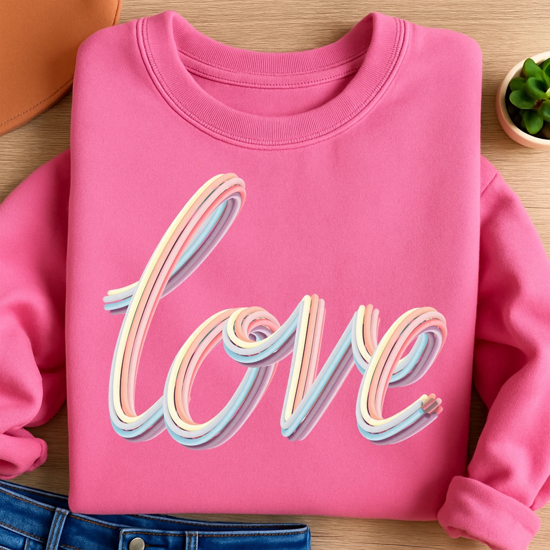 Bügelbild Love Pastel Love