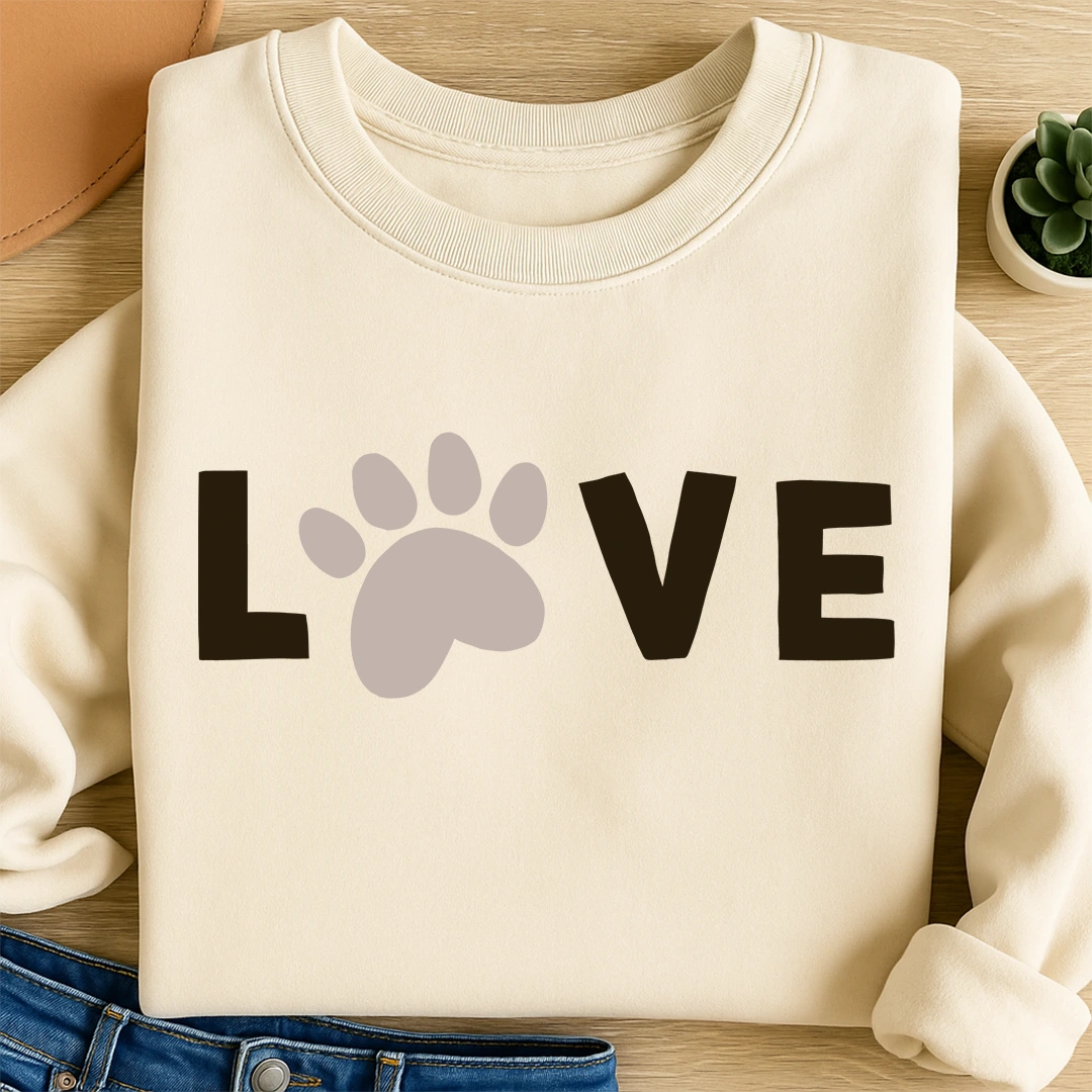 Bügelbild Love Pfote