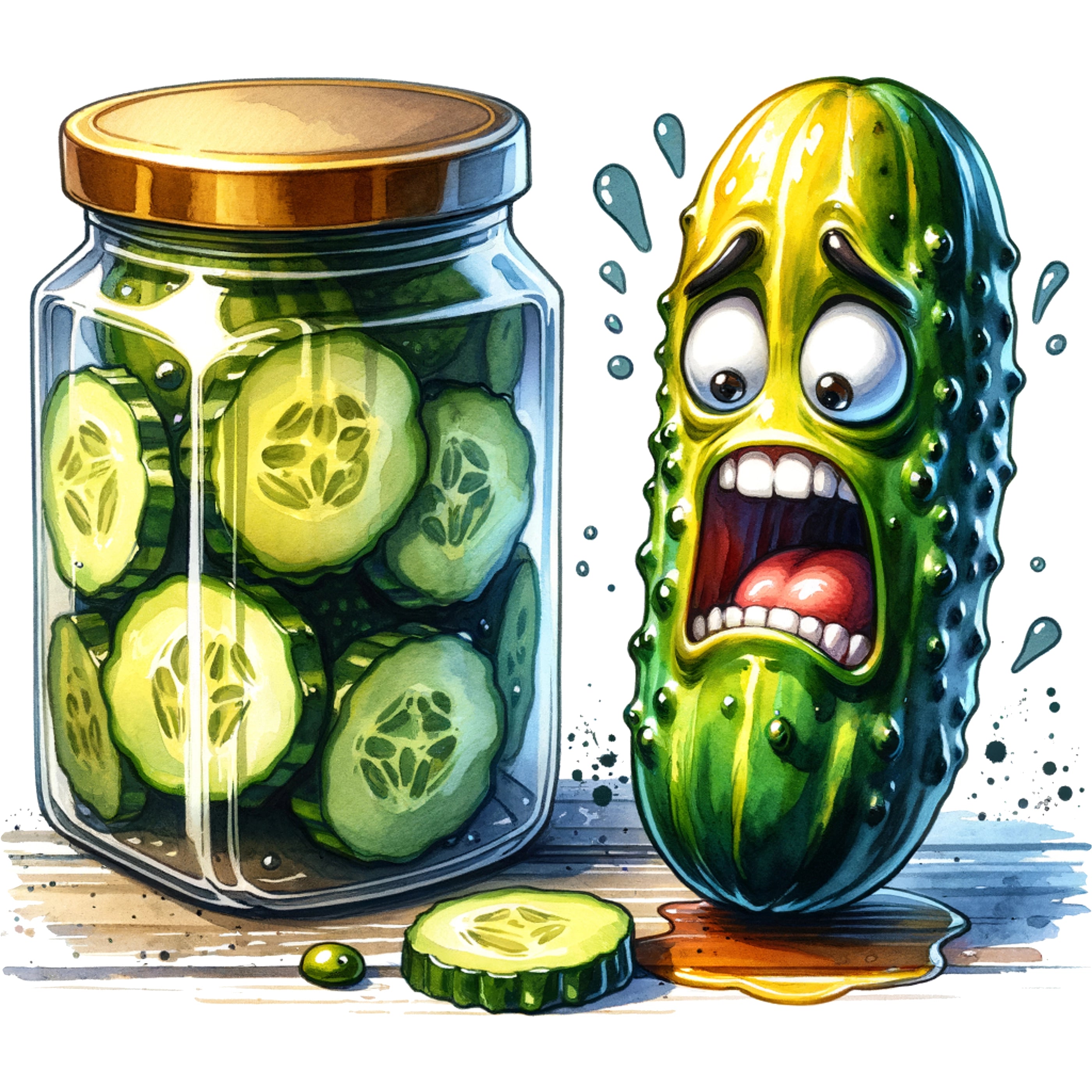 Bügelbild Lustige Gurke