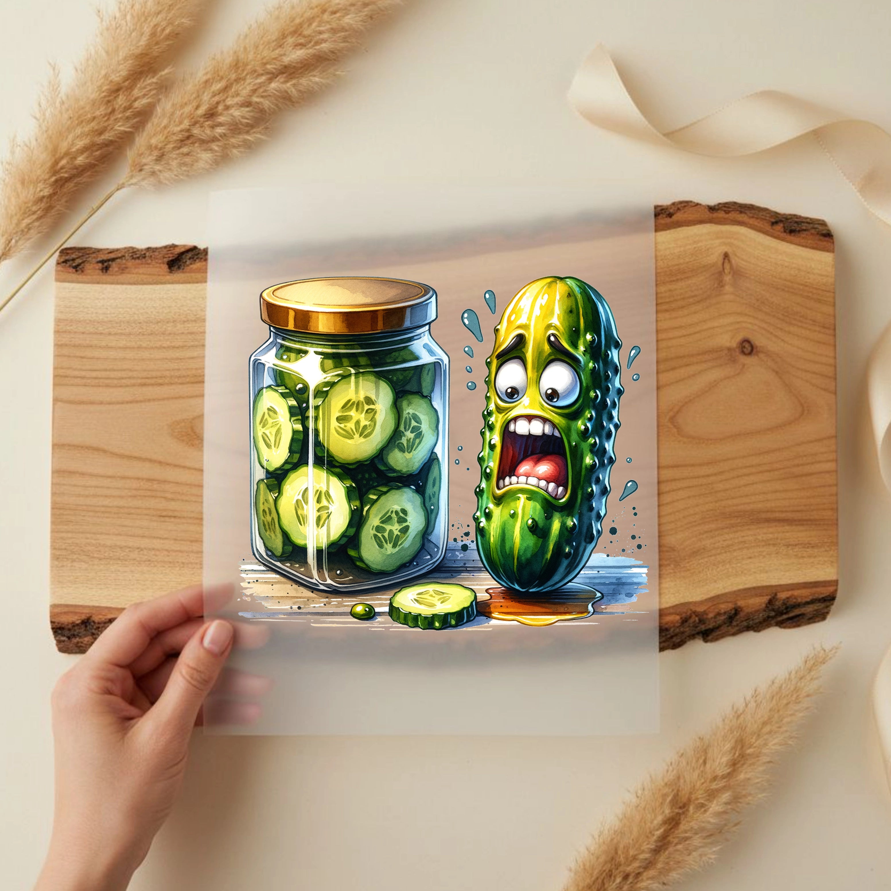 Bügelbild Lustige Gurke