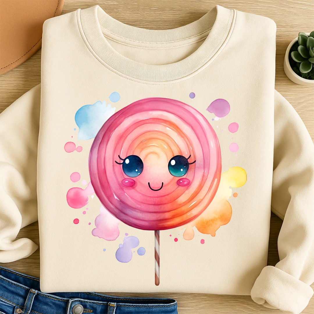 Bügelbild Lutscher Lollipop Pinky