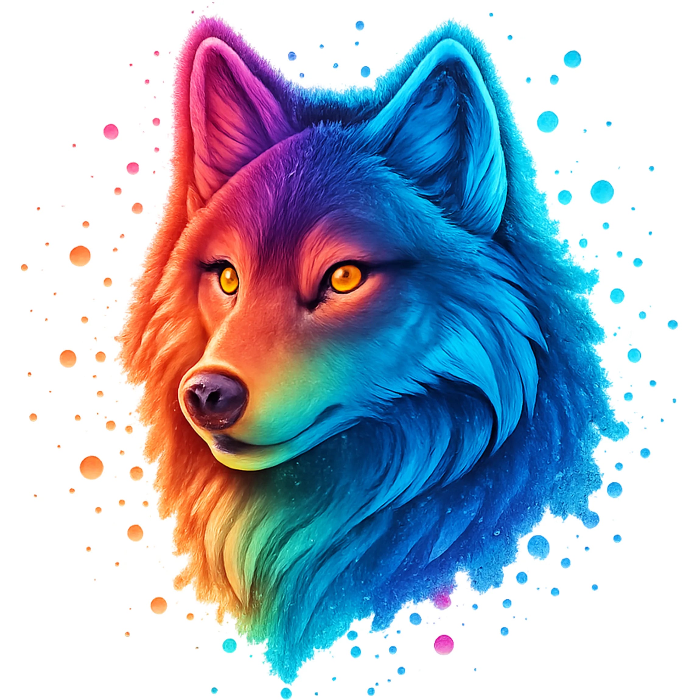 Bügelbild Magischer Wolf