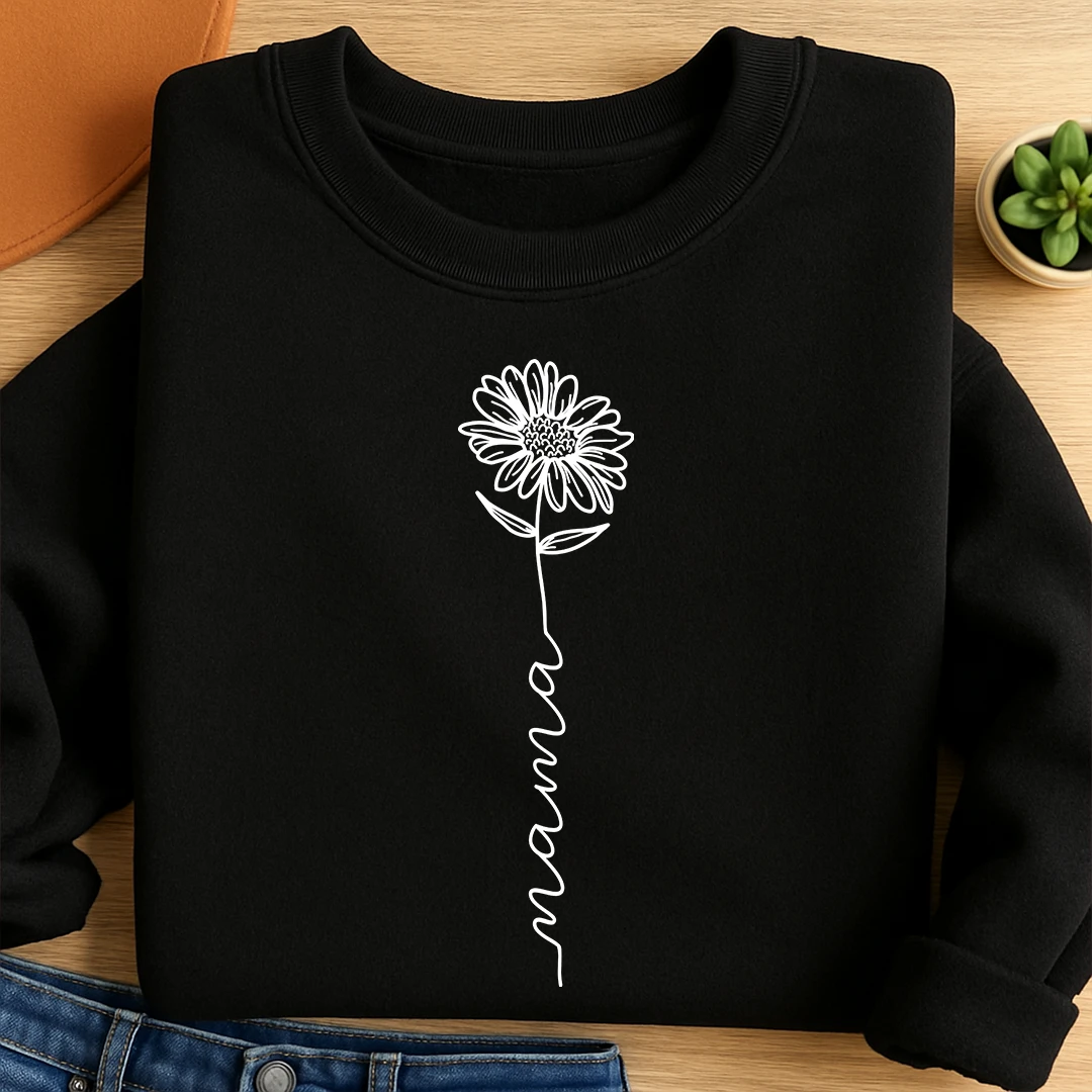 Buegelbild-Mama Blume weiß