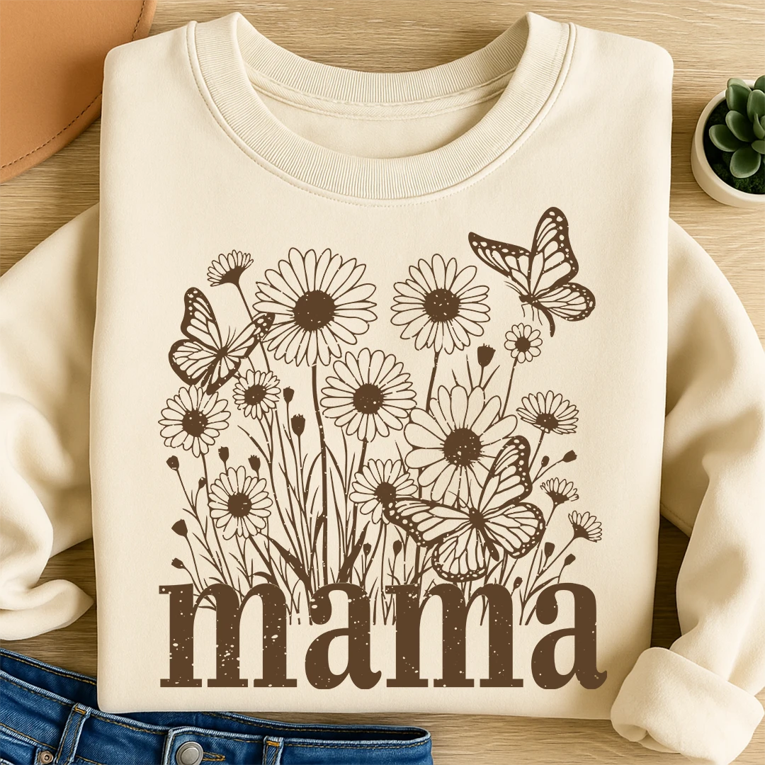 Bügelbild Mama Schmetterlingtraum