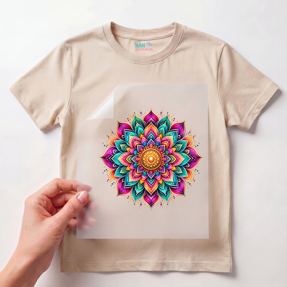 Bügelbild Mandala Bunt Kaleidoskop