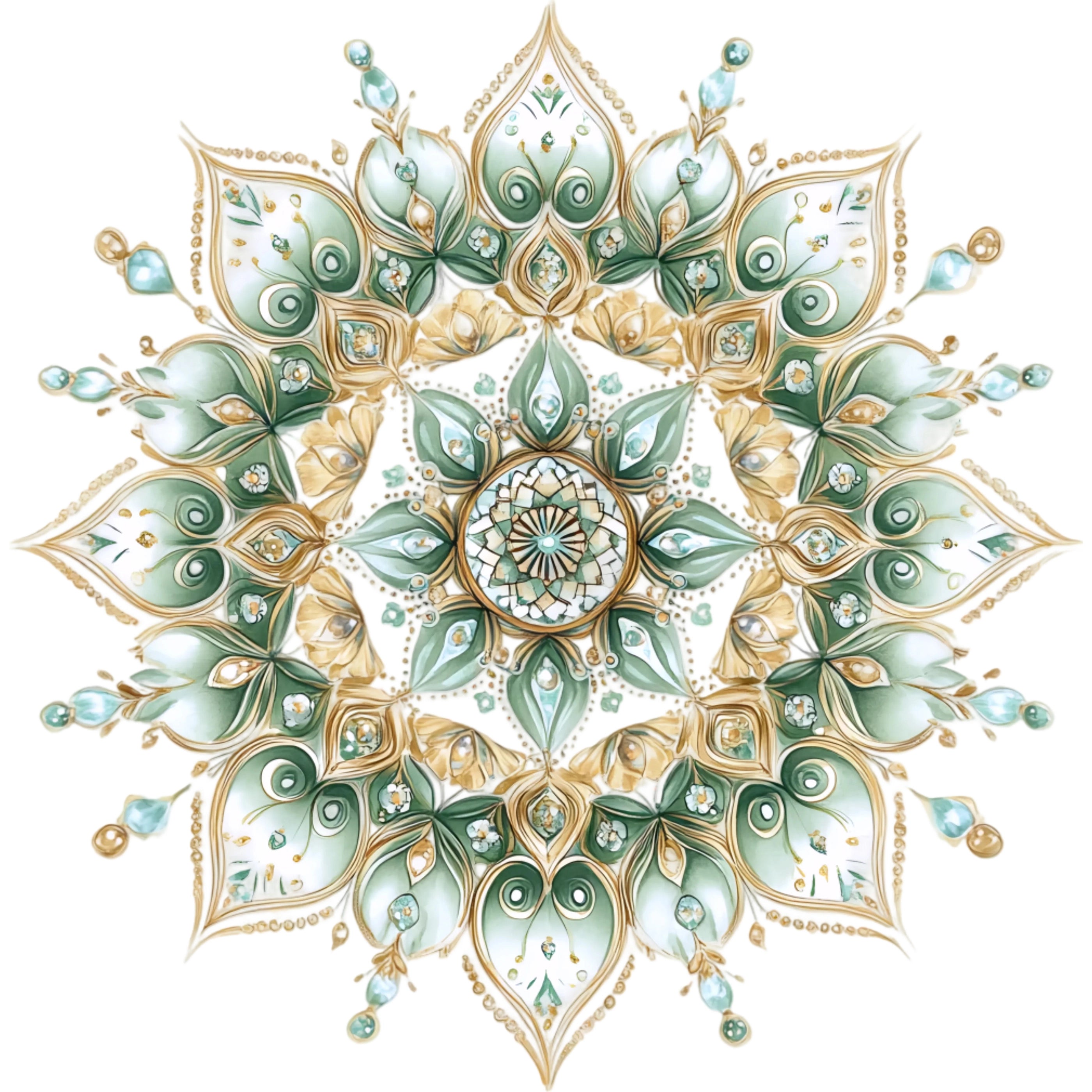 Bügelbild Mandala Eiskalter Winterzauber