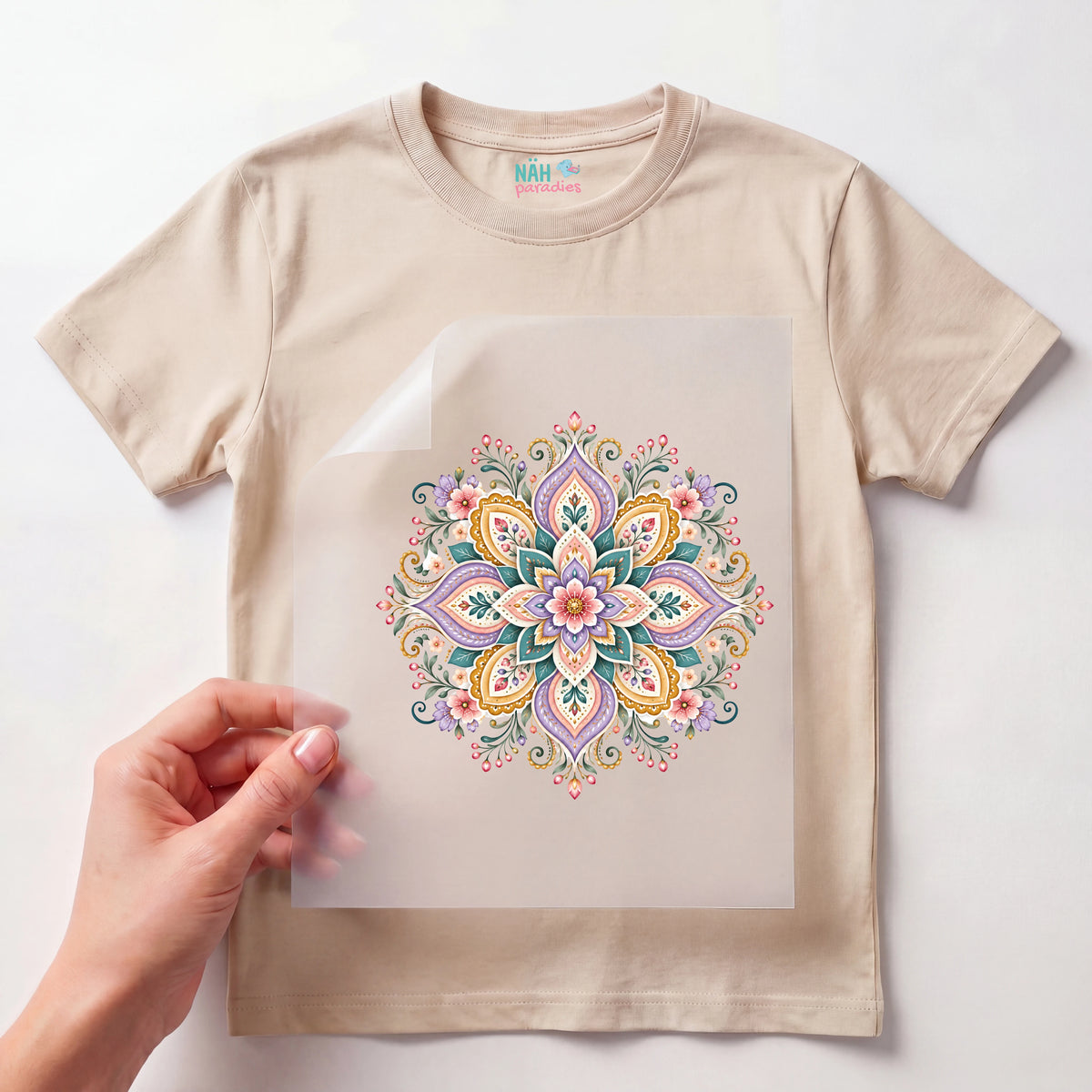 Bügelbild Mandala Lila Bunt