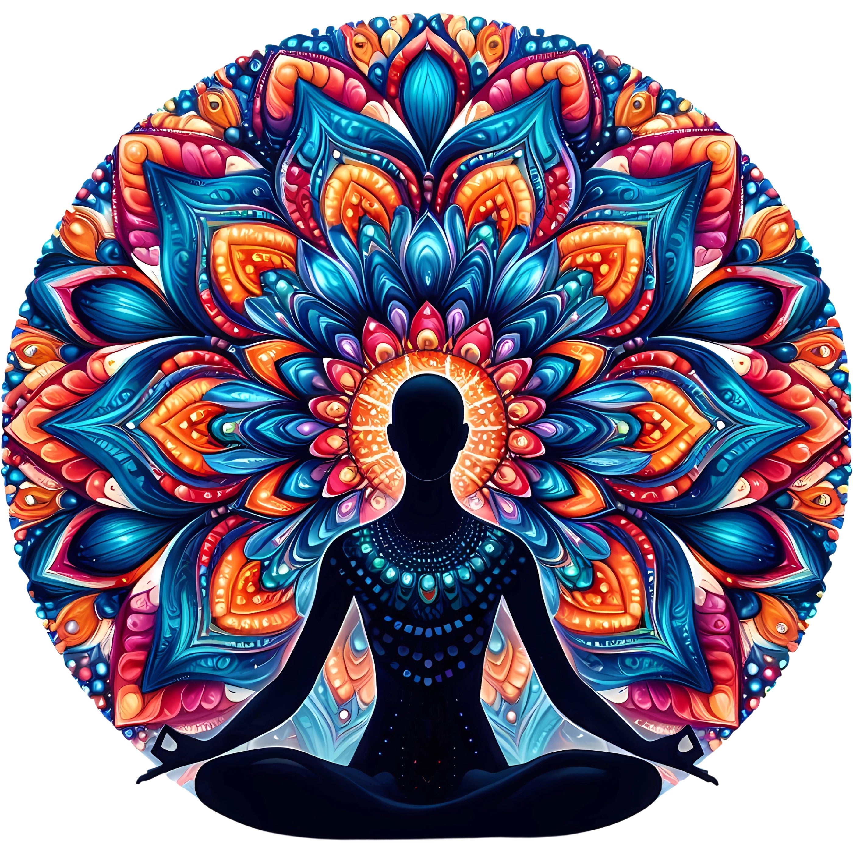 Bügelbild Meditation Chakra