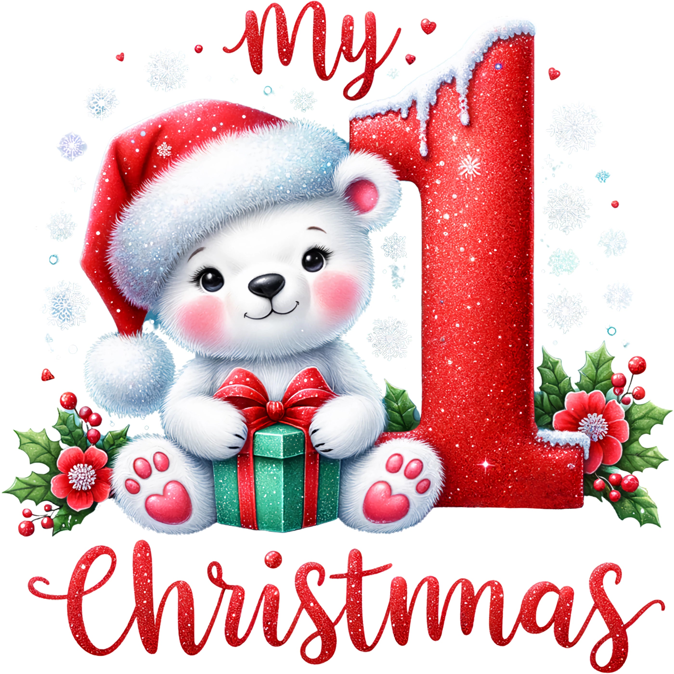 Bügelbild Mein 1. Weihnachten – Eisbärchen