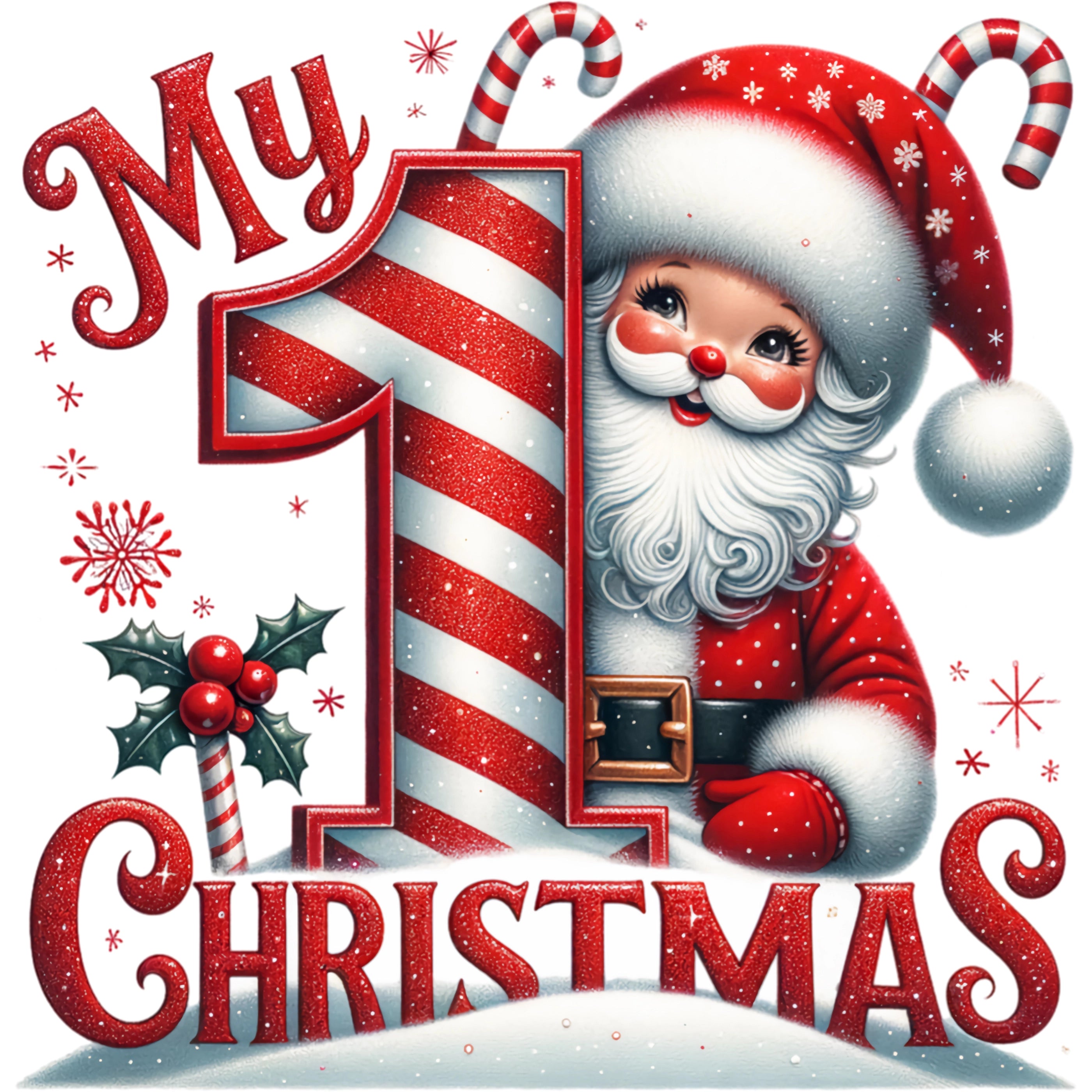 Bügelbild Mein 1. Weihnachten – Mini Santa