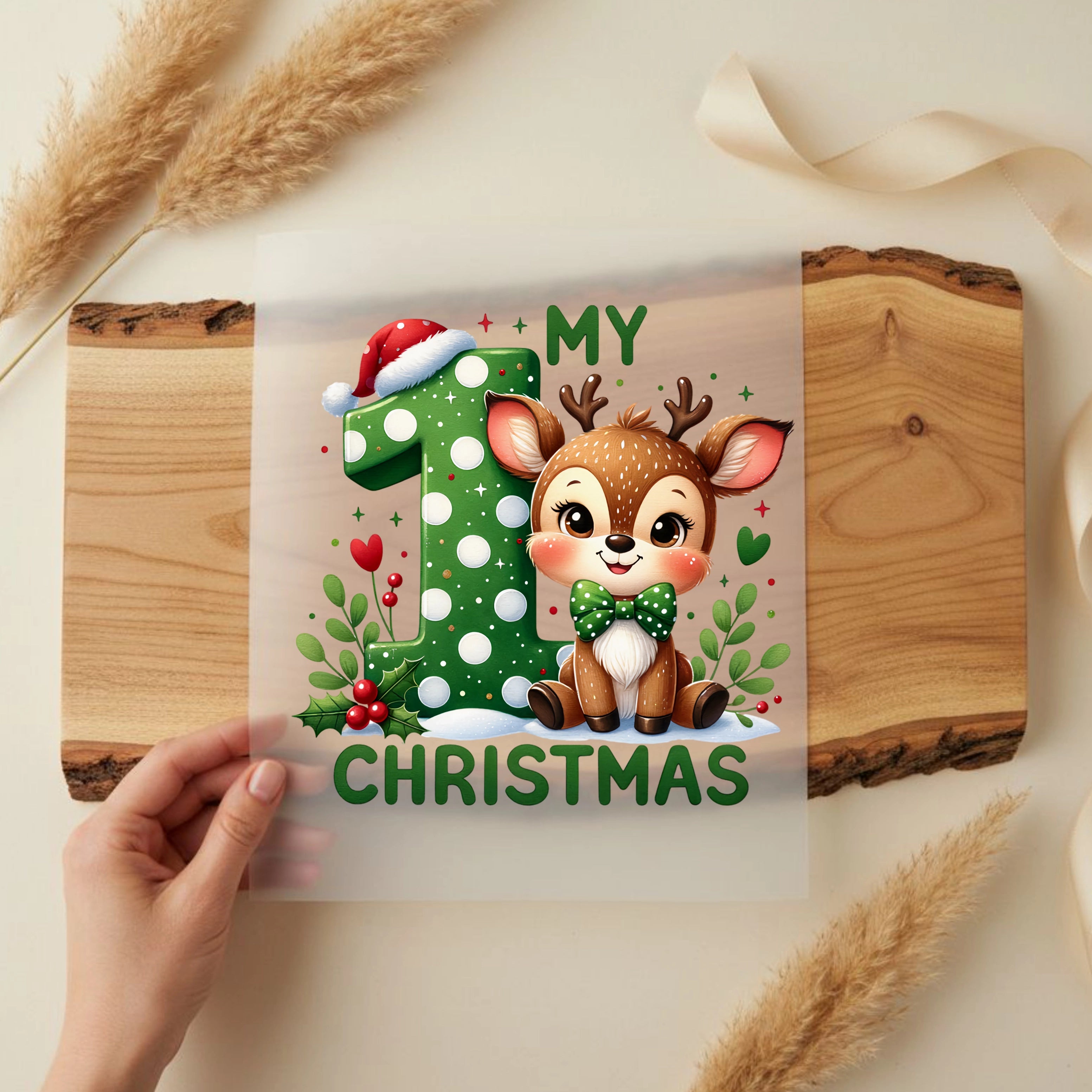 Bügelbild Mein 1. Weihnachten – Rehleinliebe