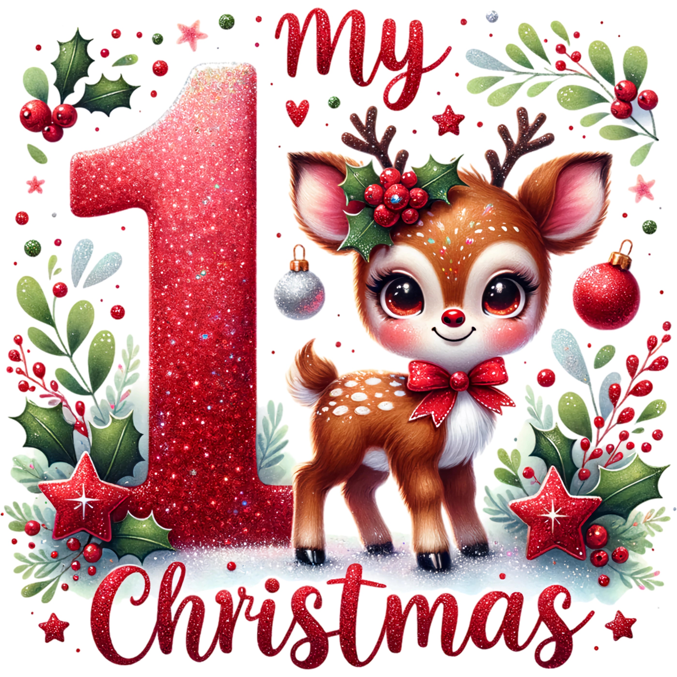 Bügelbild Mein 1. Weihnachten – Rudolph Baby