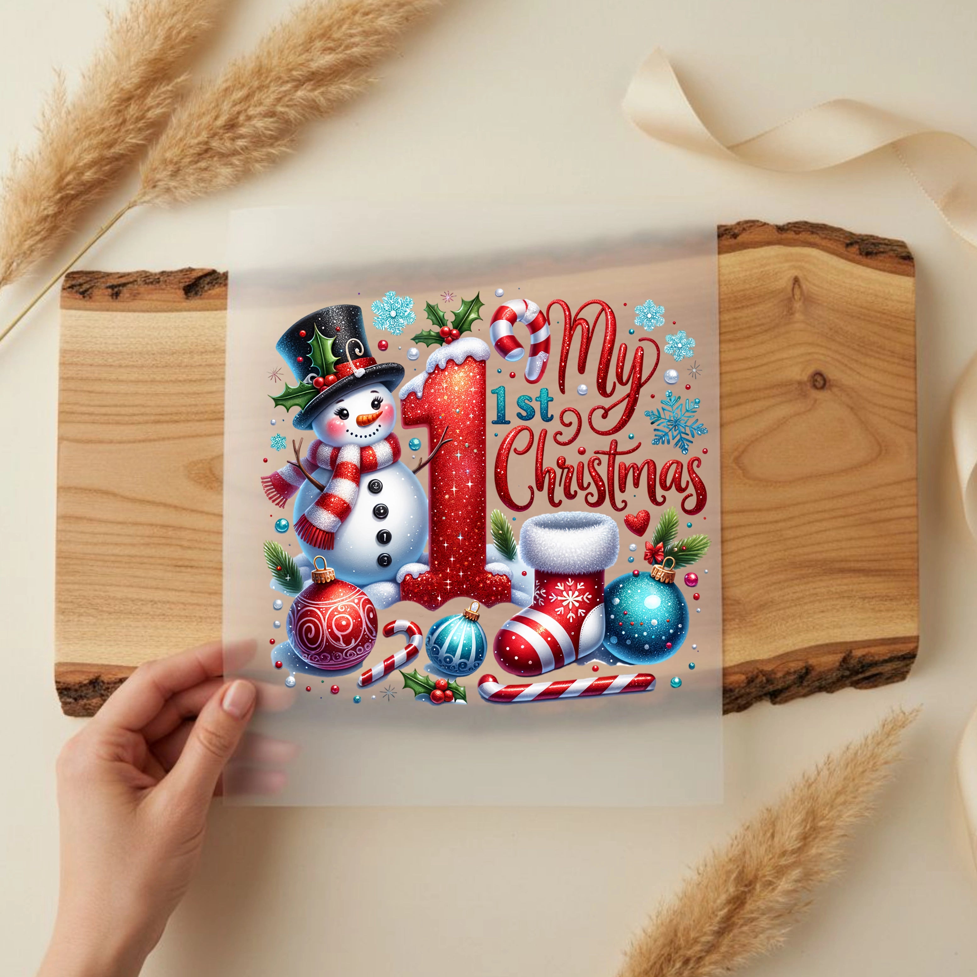 Bügelbild Mein 1. Weihnachten – Schneemannzauber