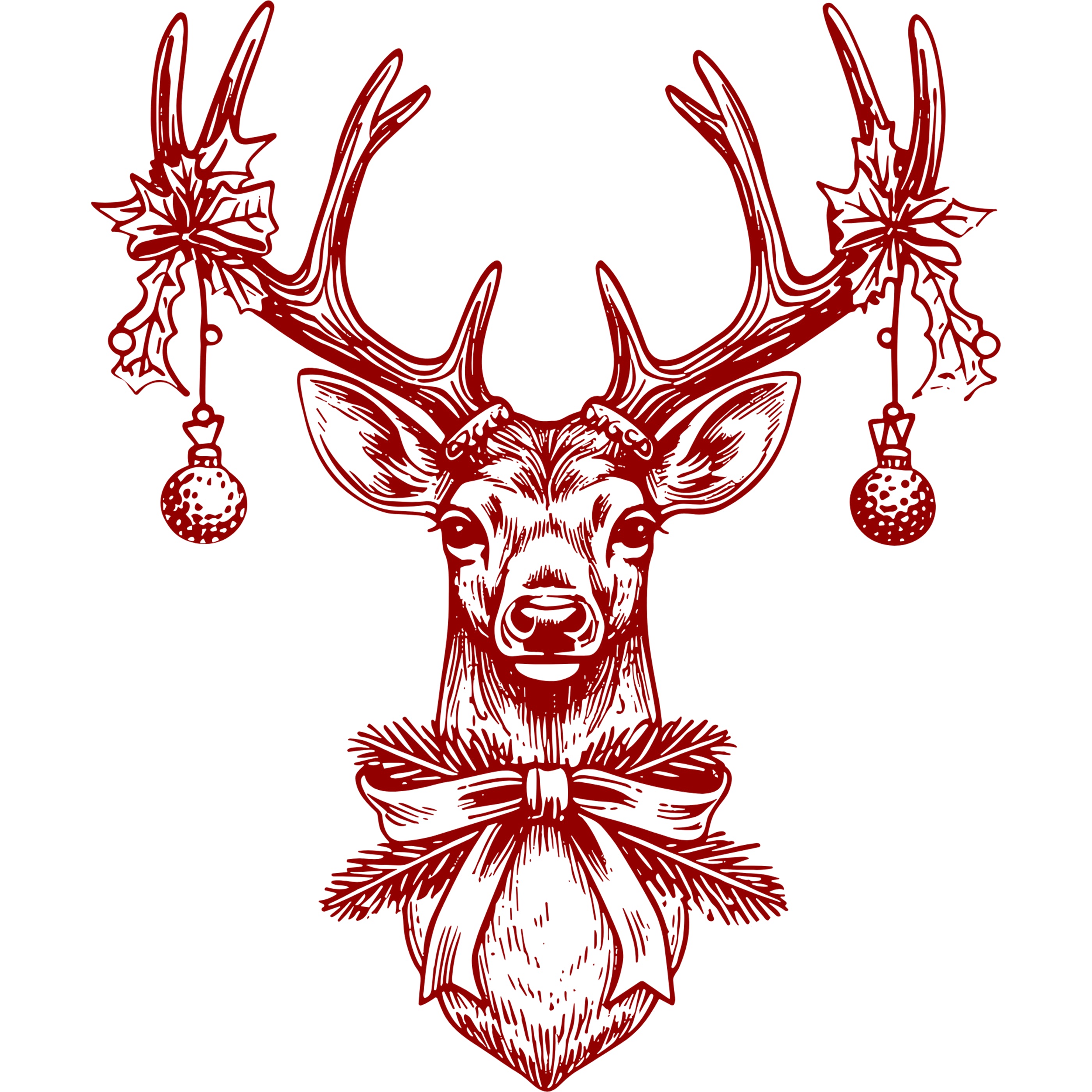 Bügelbild Minimalistisches Rentier