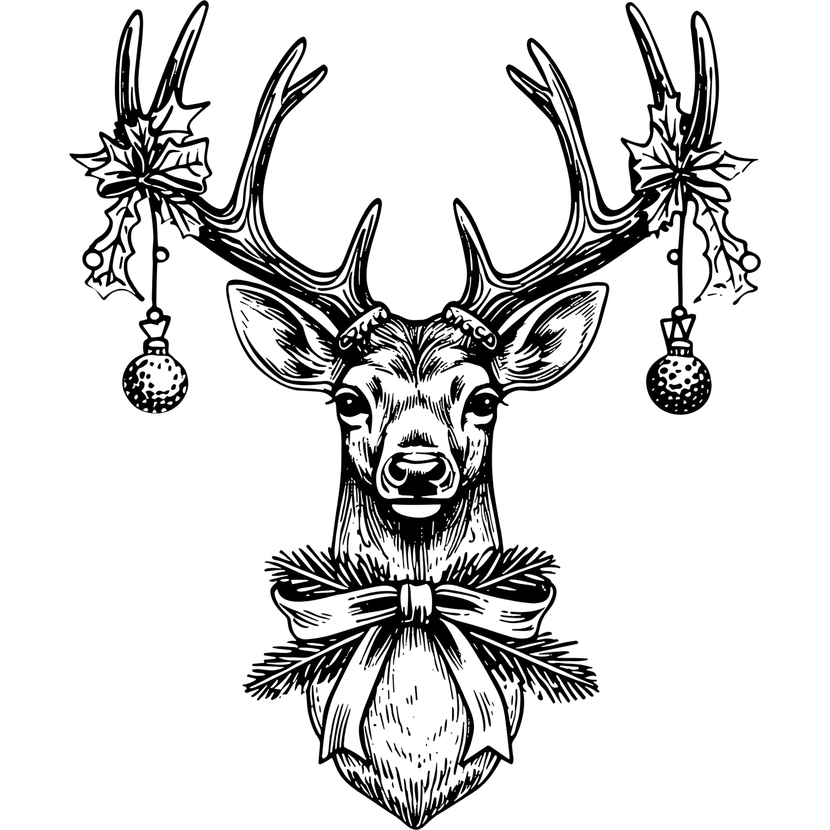 Bügelbild Minimalistisches Rentier