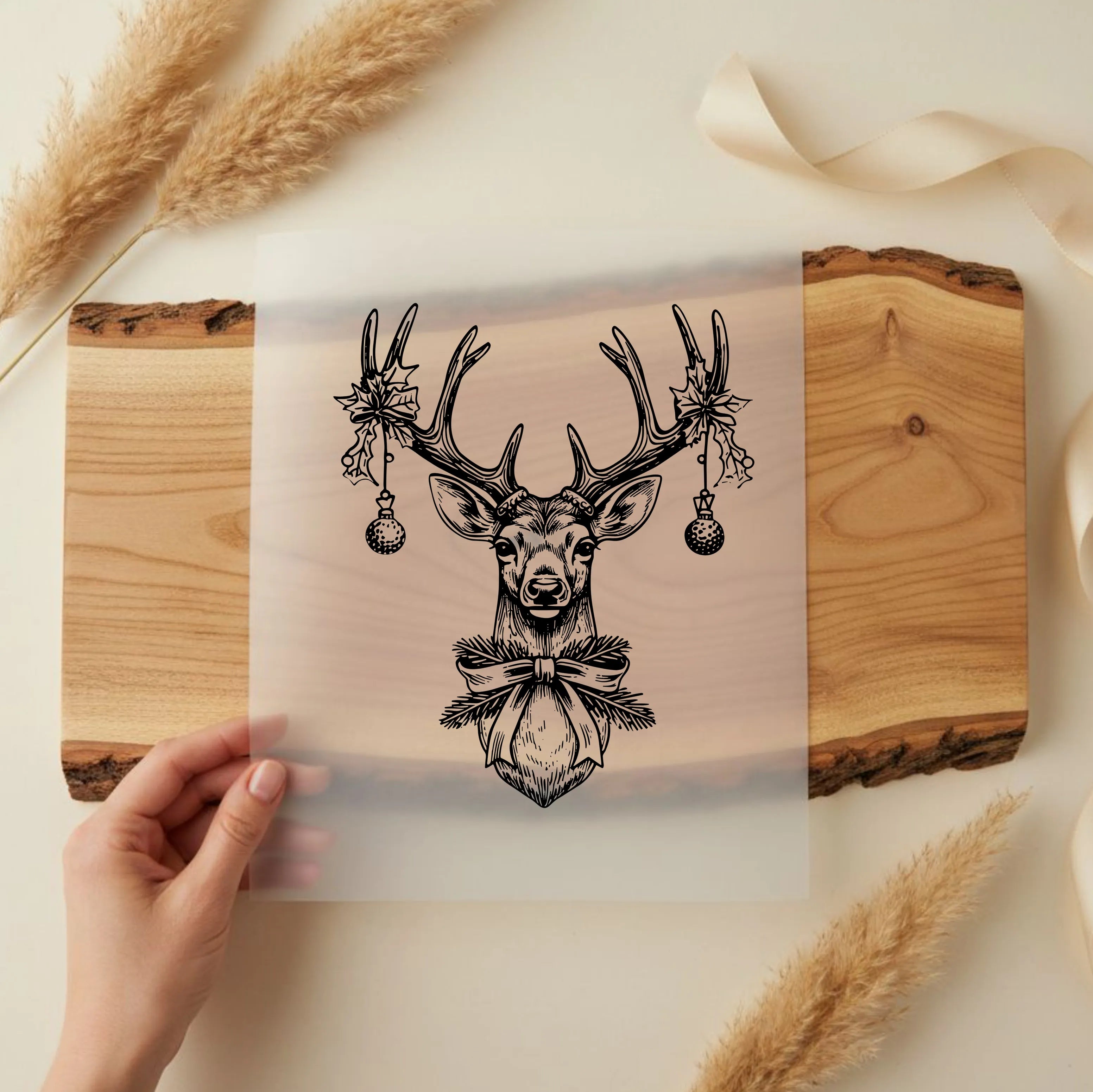 Bügelbild Minimalistisches Rentier