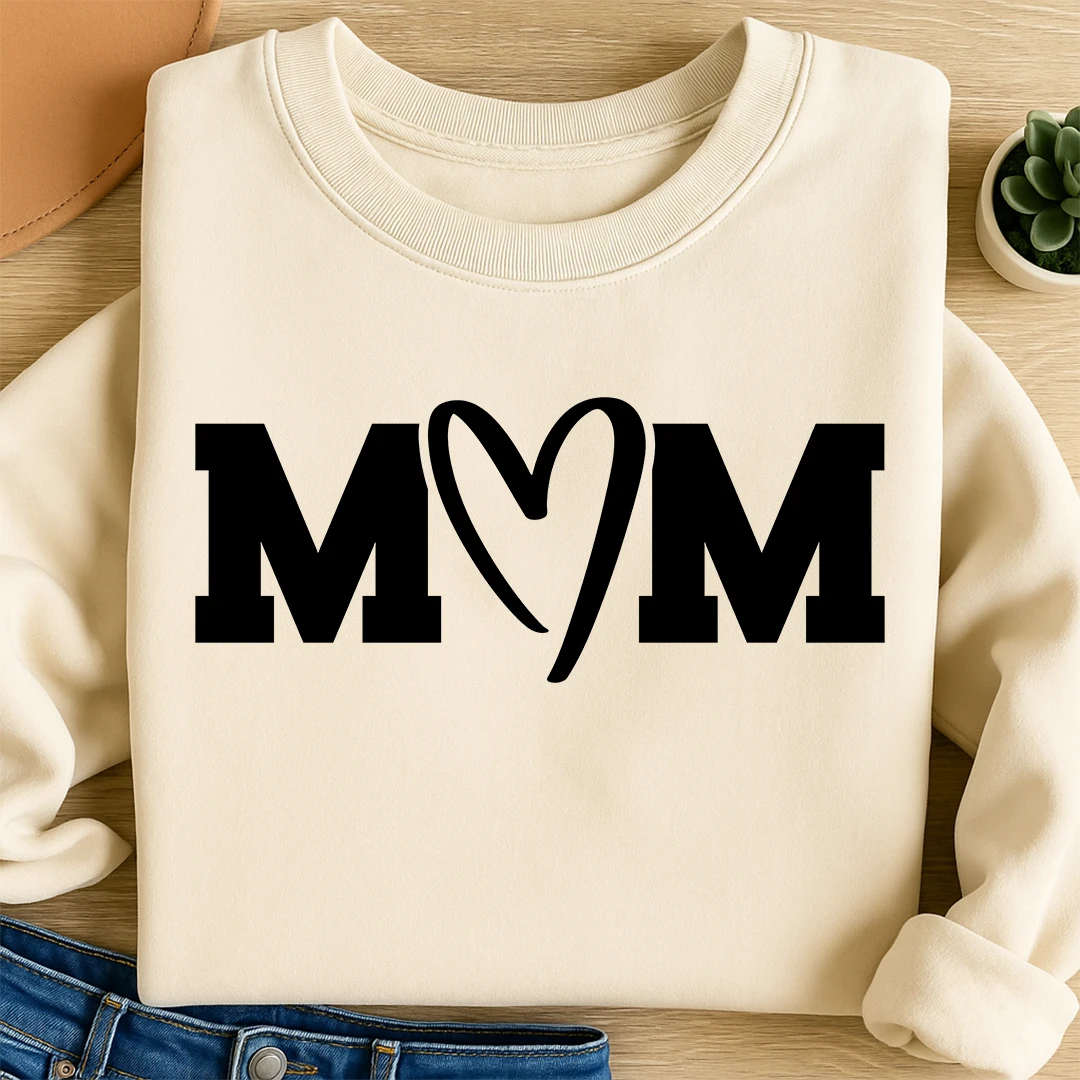 Bügelbild Mom schwarz