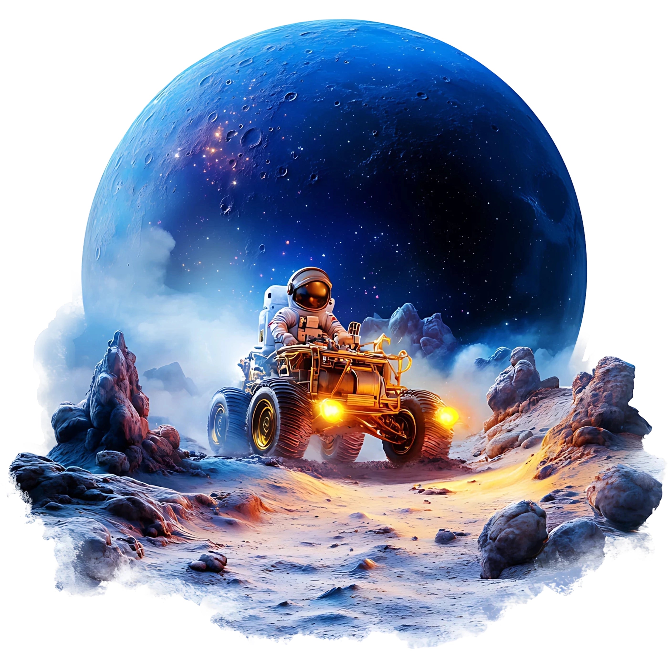 Bügelbild Mondfahrzeug Space Mission