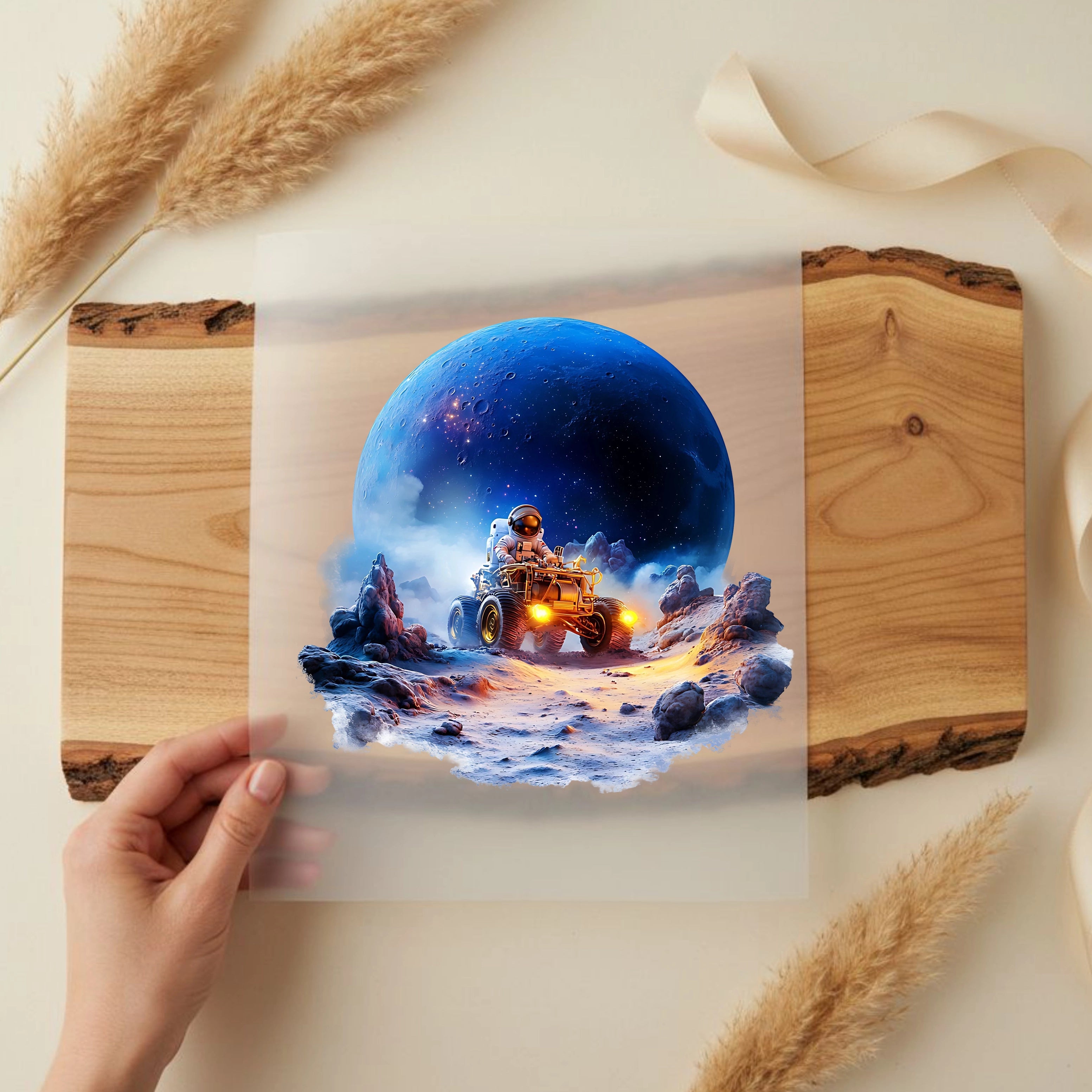 Bügelbild Mondfahrzeug Space Mission