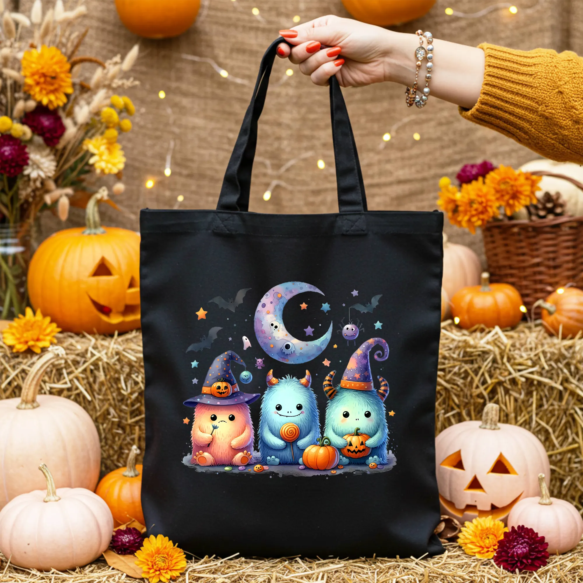 Bügelbild Monster Süßes Halloween Trio