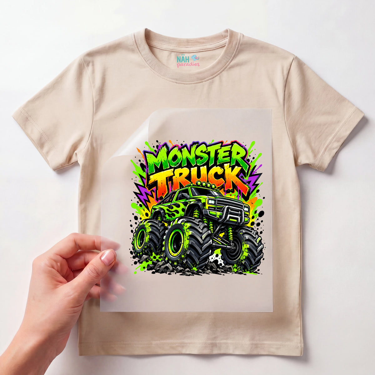 Bügelbild Monster Truck Grün