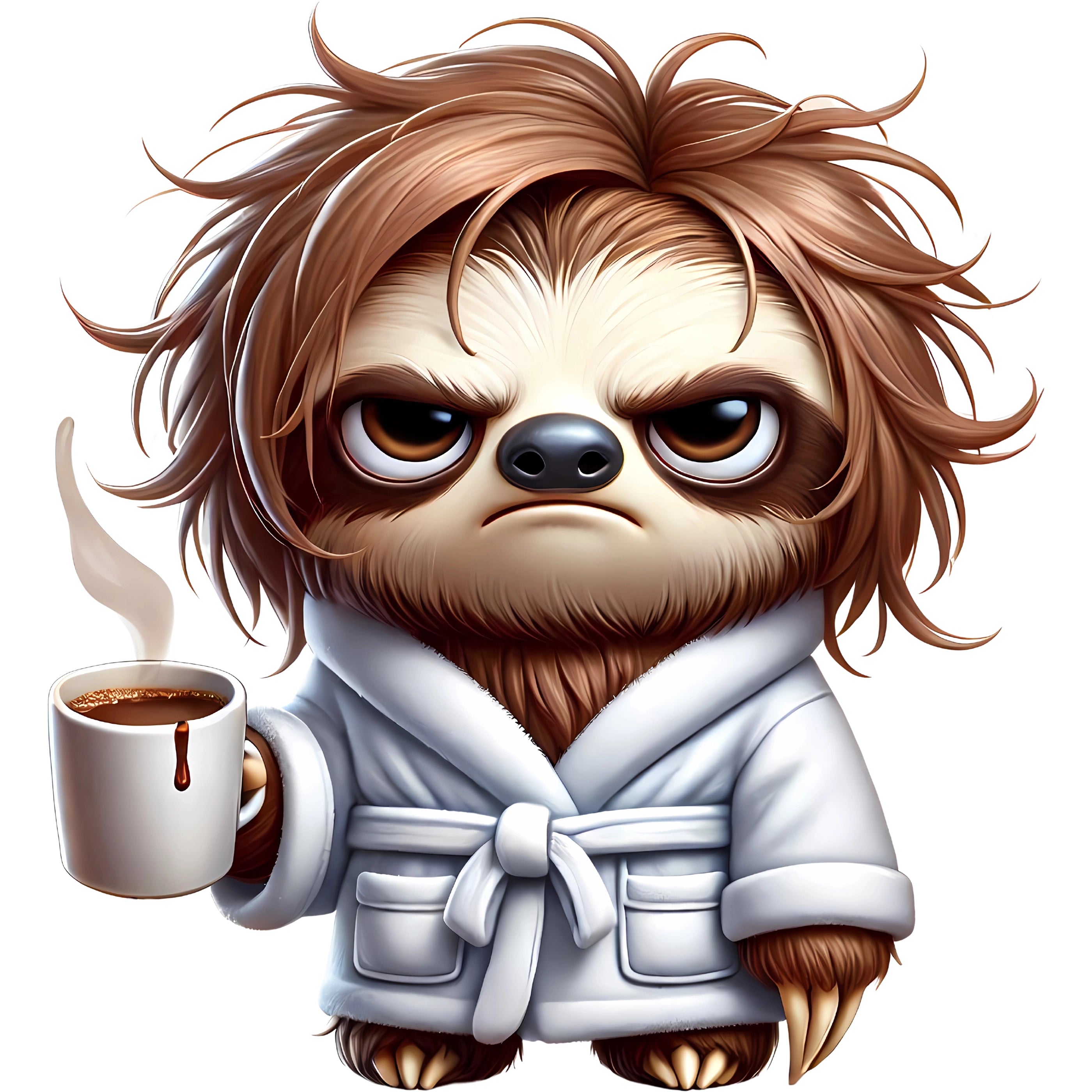 Bügelbild Morgenmuffel Faultier