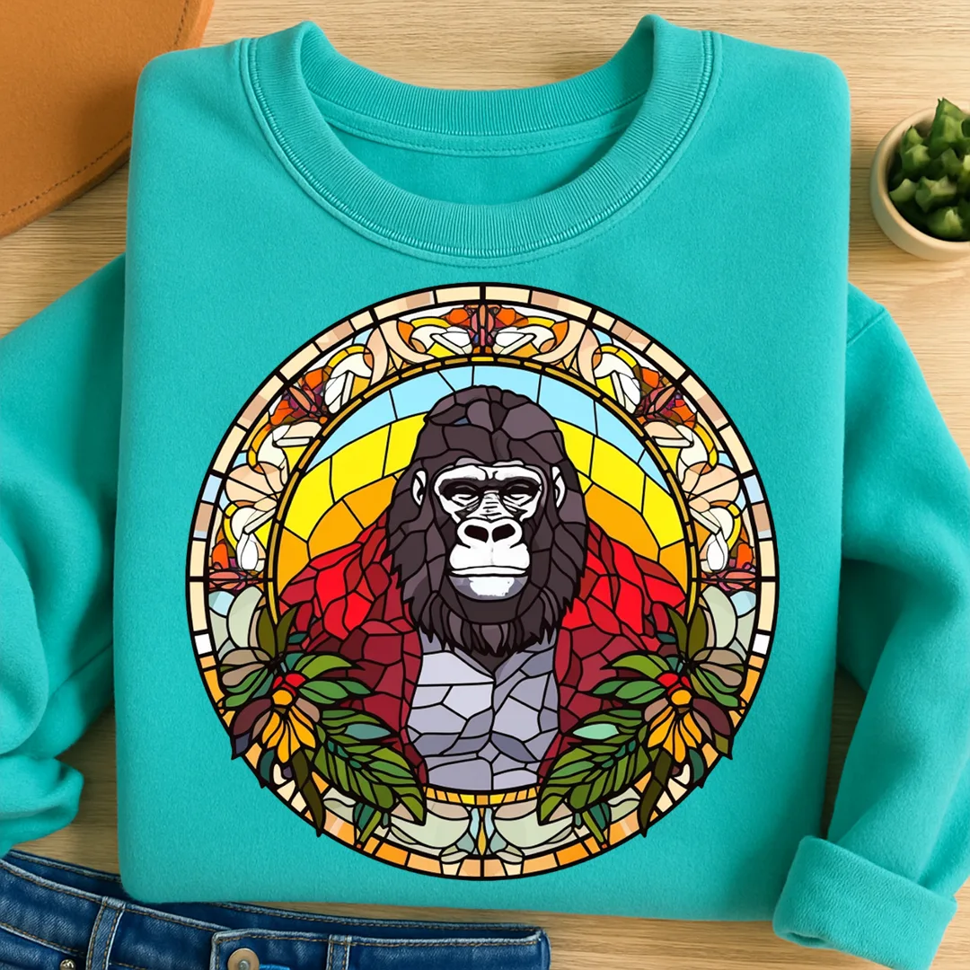Bügelbild Mosaik Gorilla