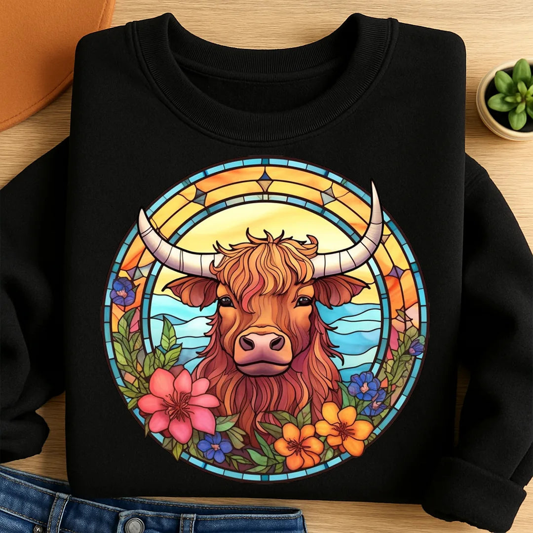 Bügelbild Mosaik Kuh Linda